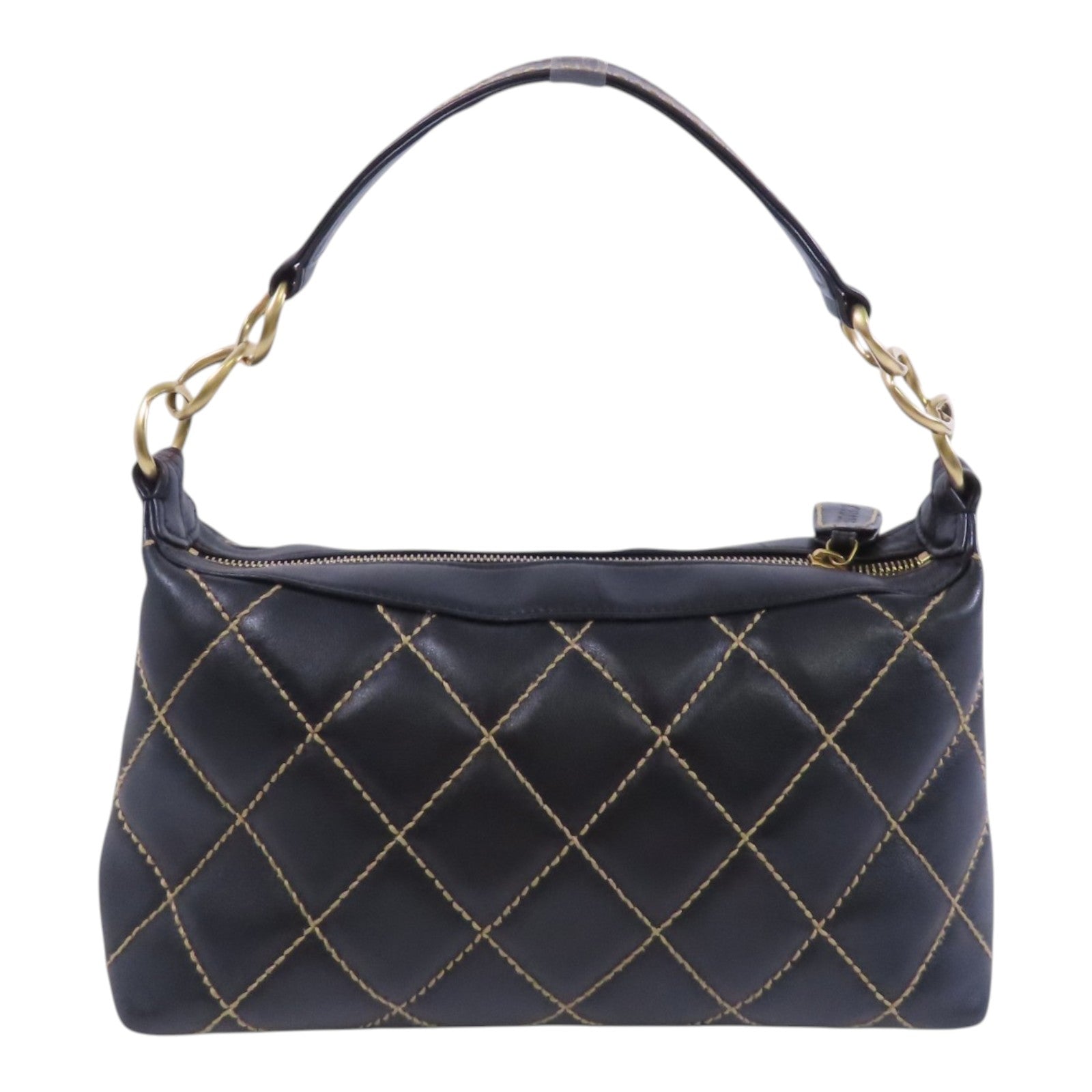 CHANEL 牛皮皮革Shoulder Bag金扣肩背袋