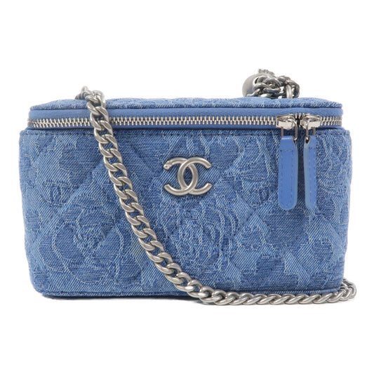 CHANEL 牛仔布Vanity Case Sweetheart Crush鏈帶肩背袋