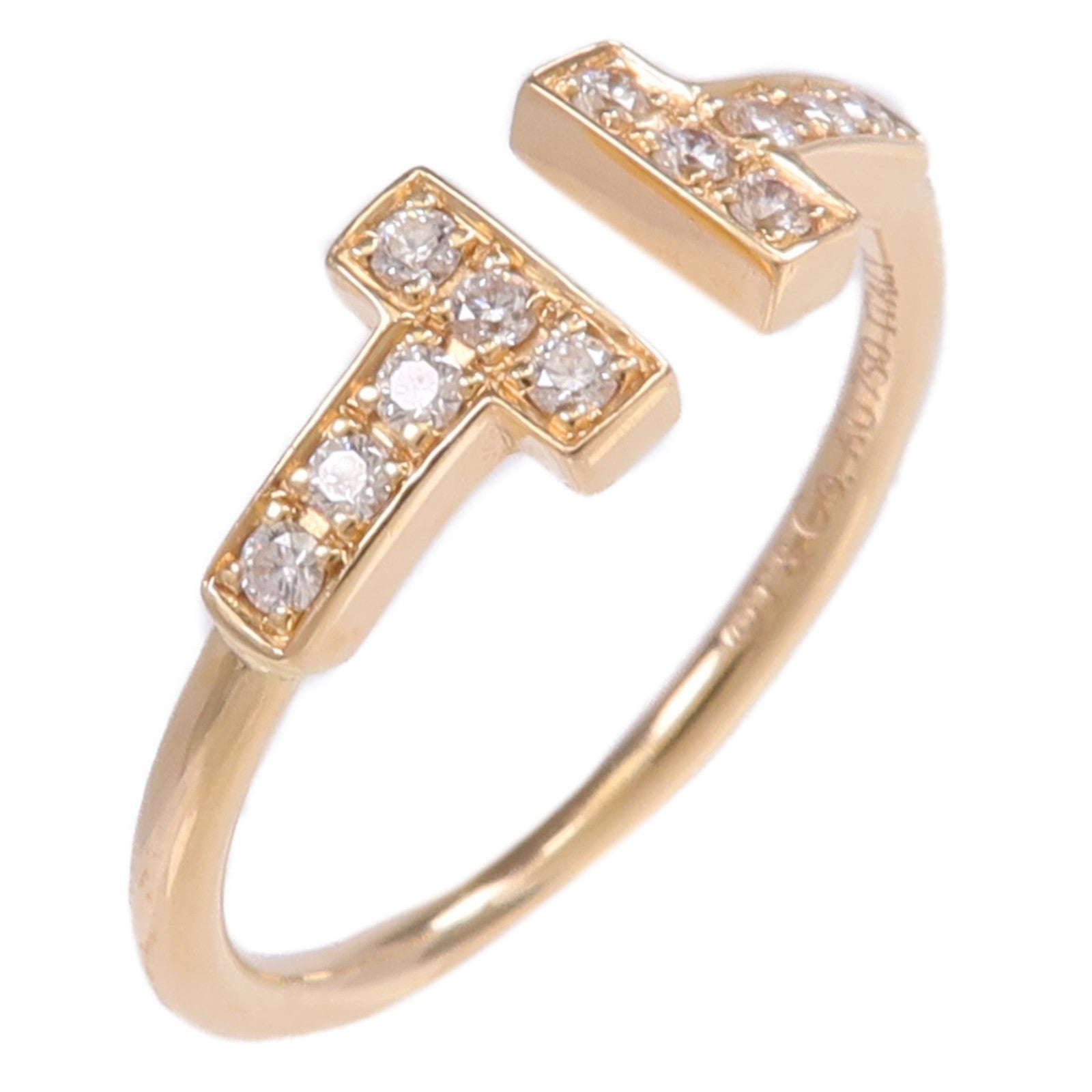 TIFFANY&CO 18K玫瑰金T Wire Diamond Ring戒指US#6.25