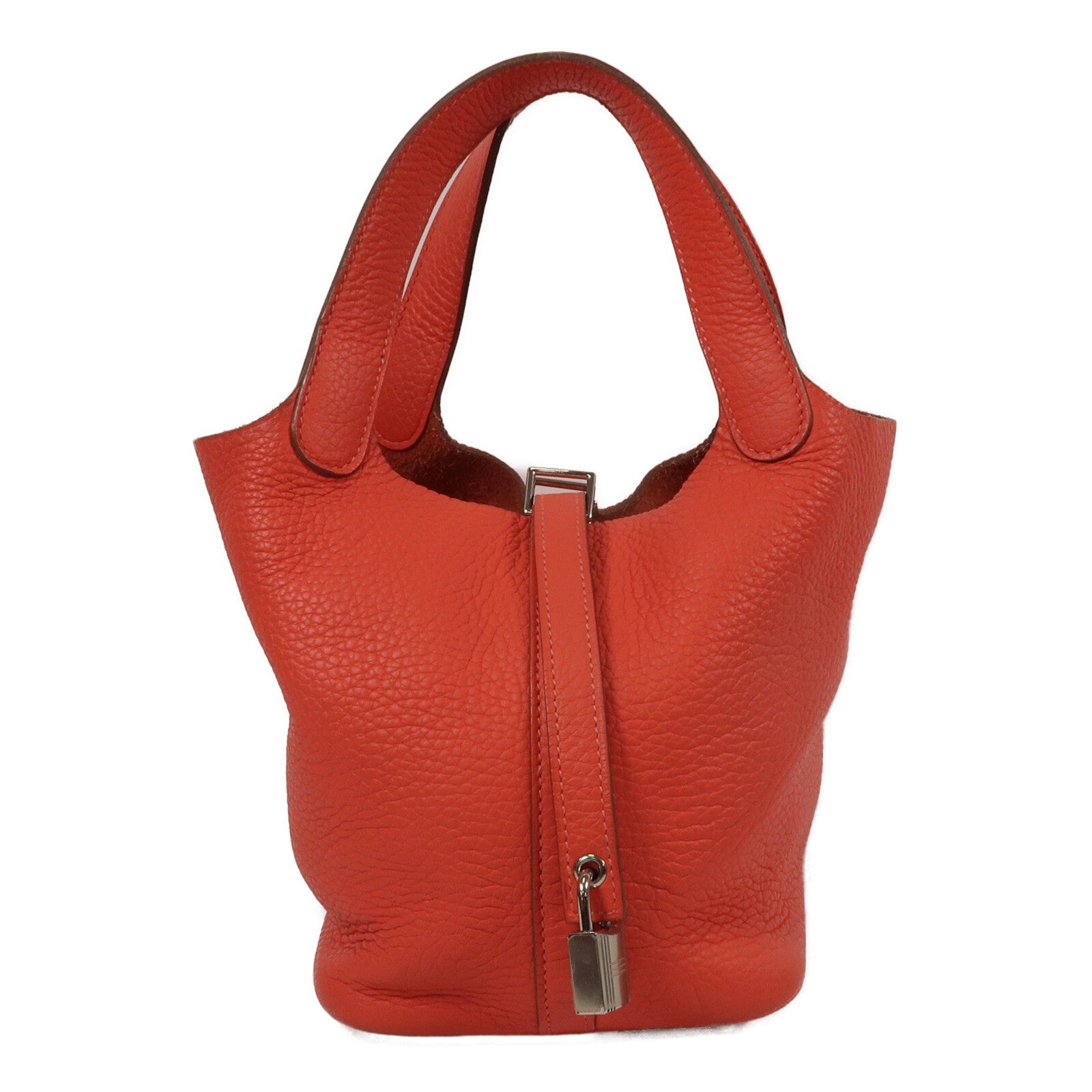HERMES Clemence皮革Picotin PM手挽袋Rose Jaipur