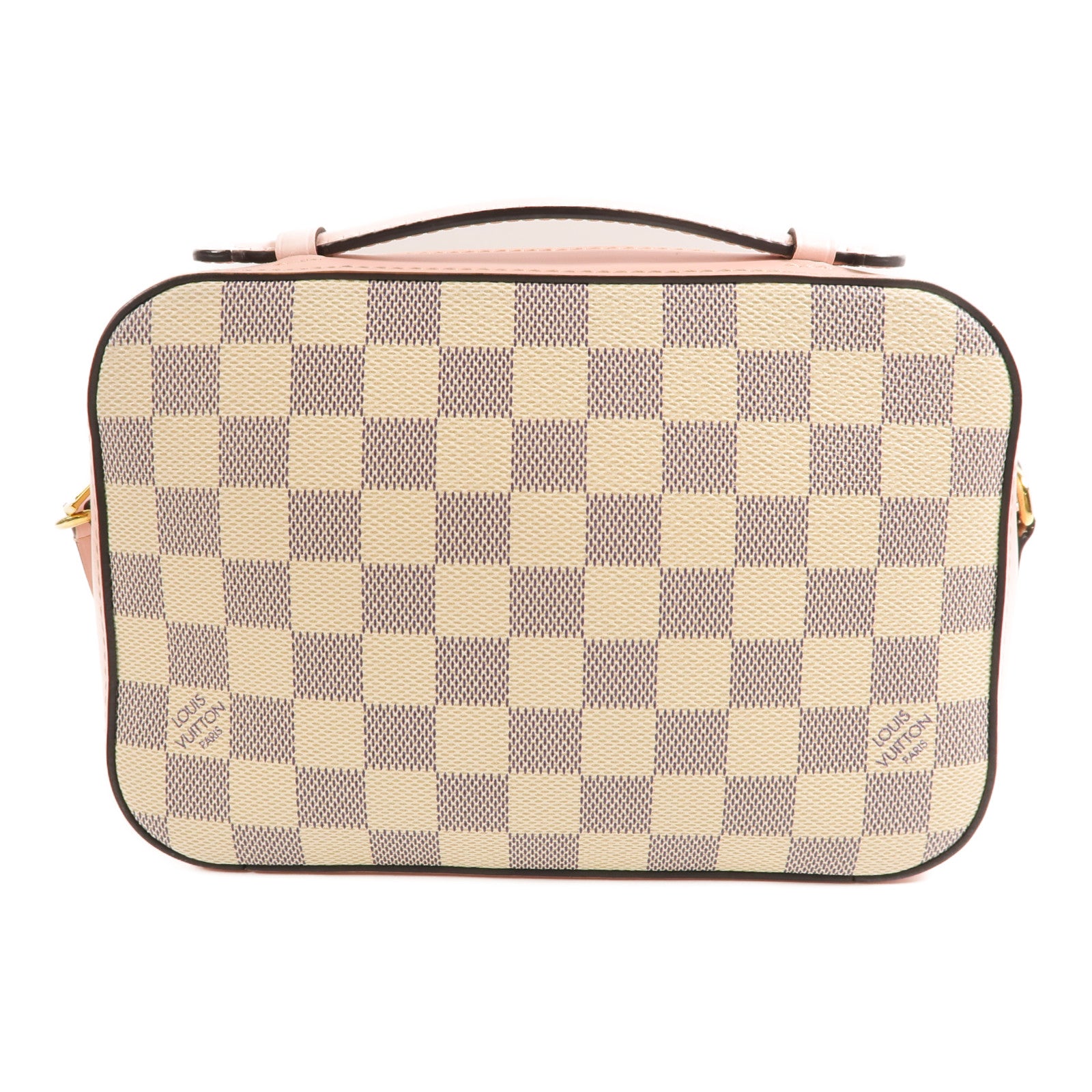 LOUIS VUITTON Damier Azur Saintaonge金扣肩背袋