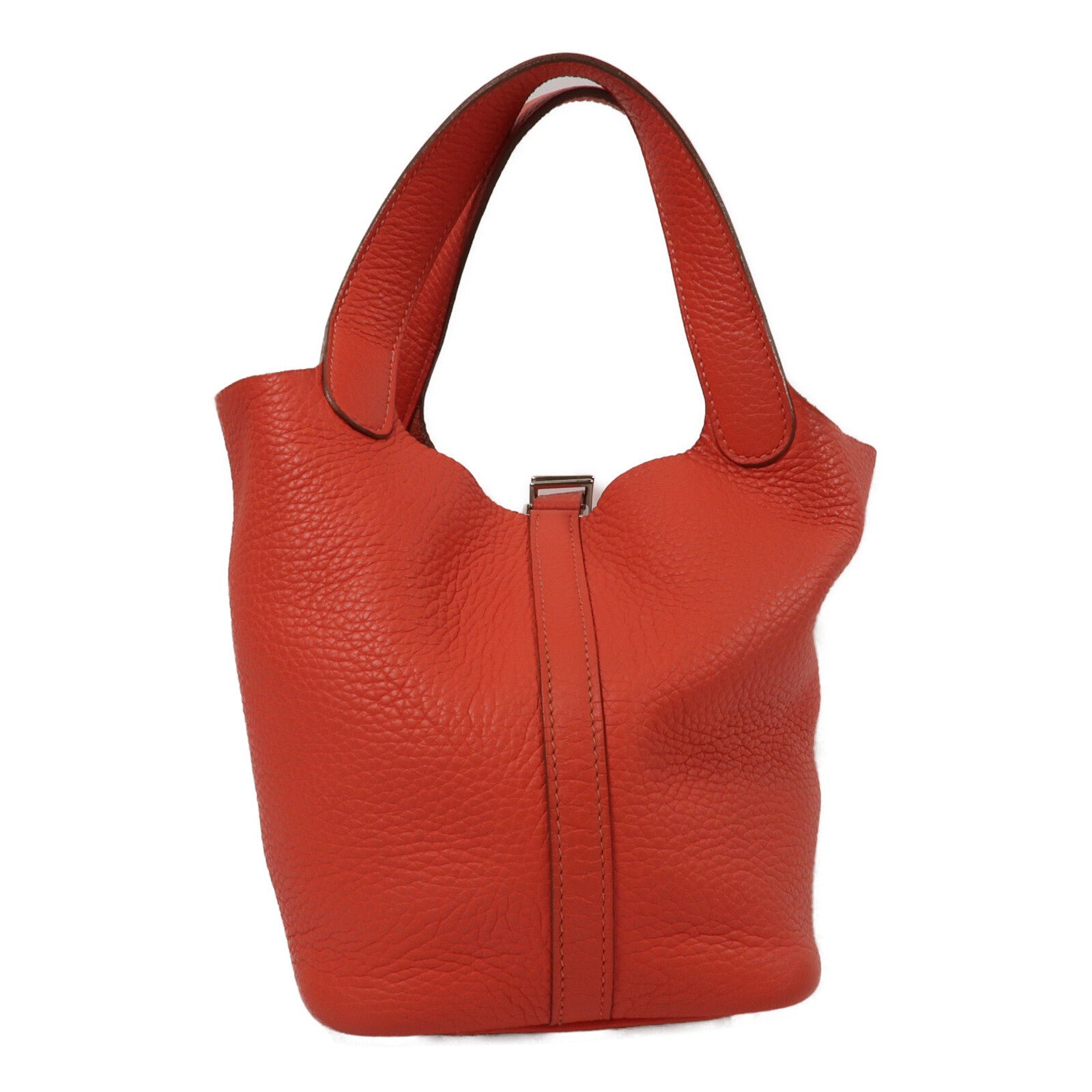 HERMES Clemence皮革Picotin PM手挽袋Rose Jaipur