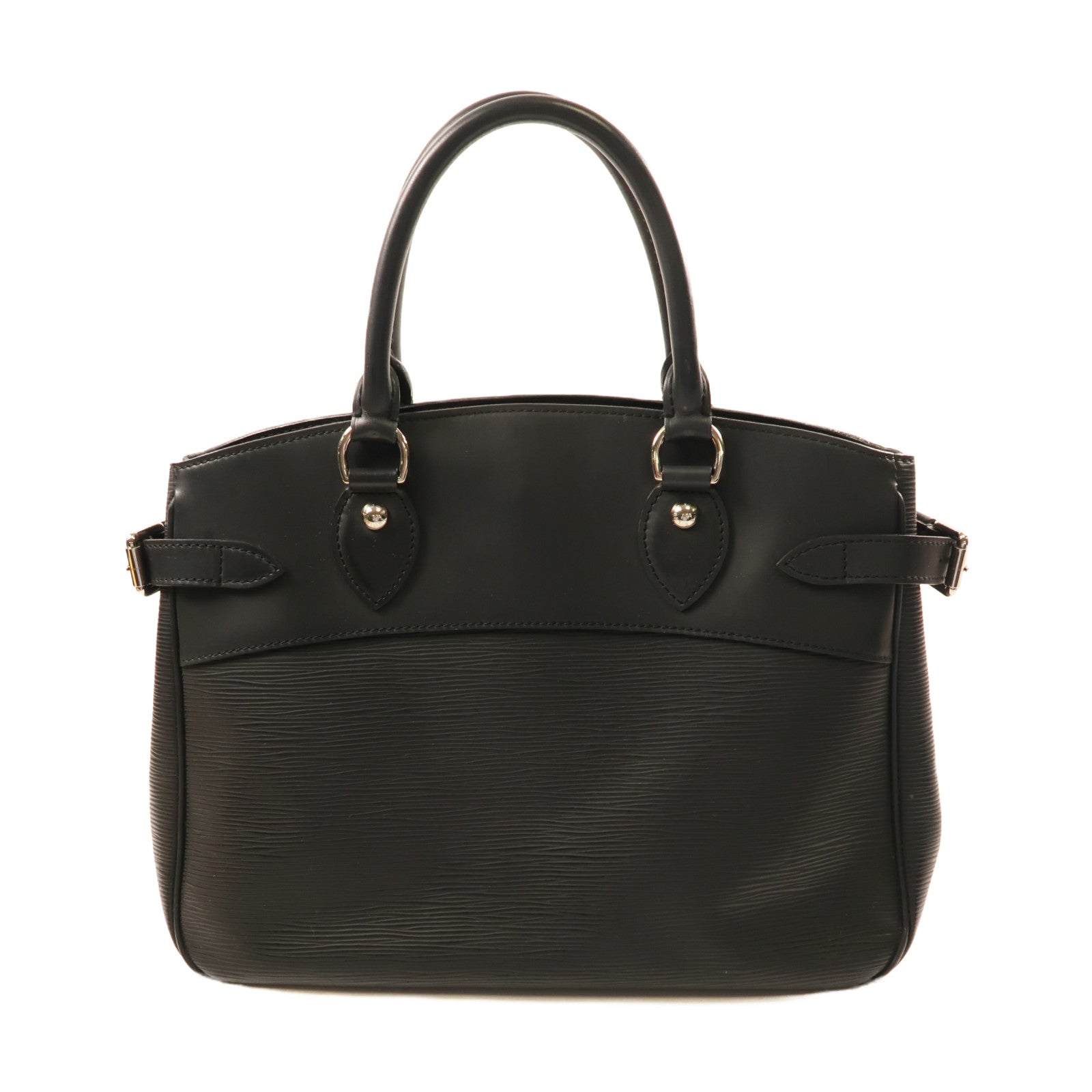 LOUIS VUITTON Epi Passy銀扣手挽袋黑色