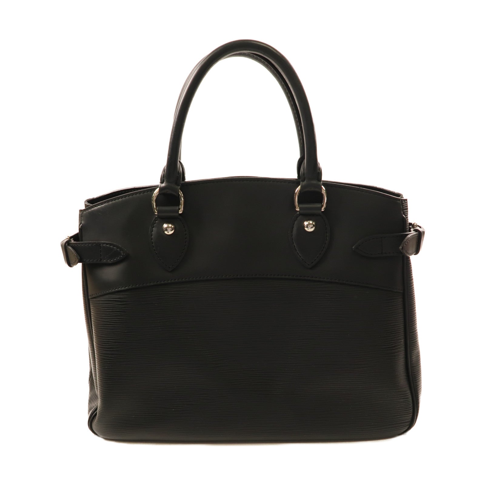 LOUIS VUITTON Epi Passy銀扣手挽袋黑色