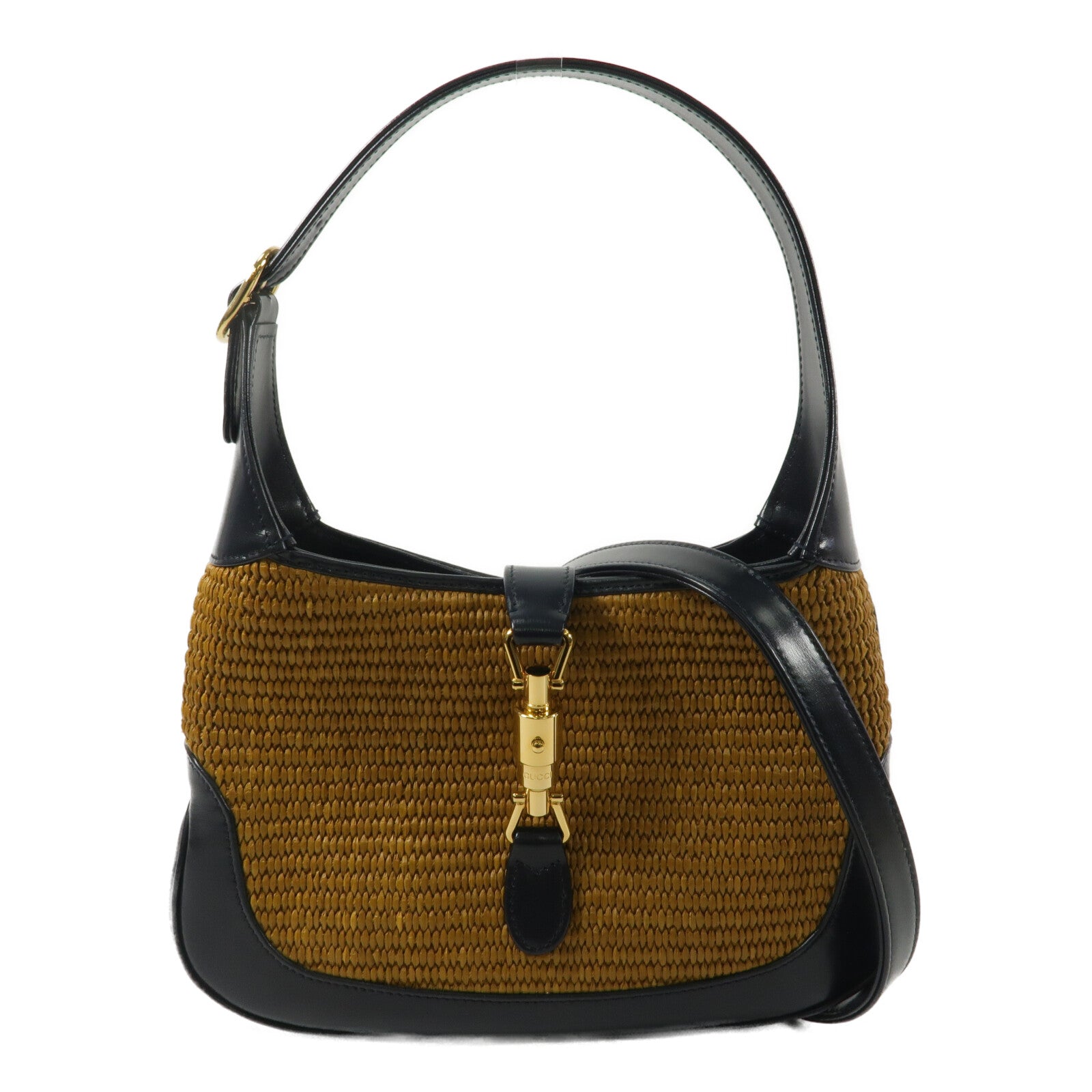 GUCCI Raffia/牛皮皮革Jackie 1961 Small肩背袋