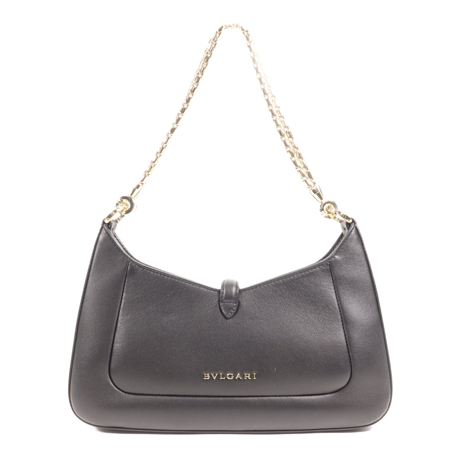 BVLGARI 牛皮皮革Serpenti Baia金扣鏈帶肩背袋