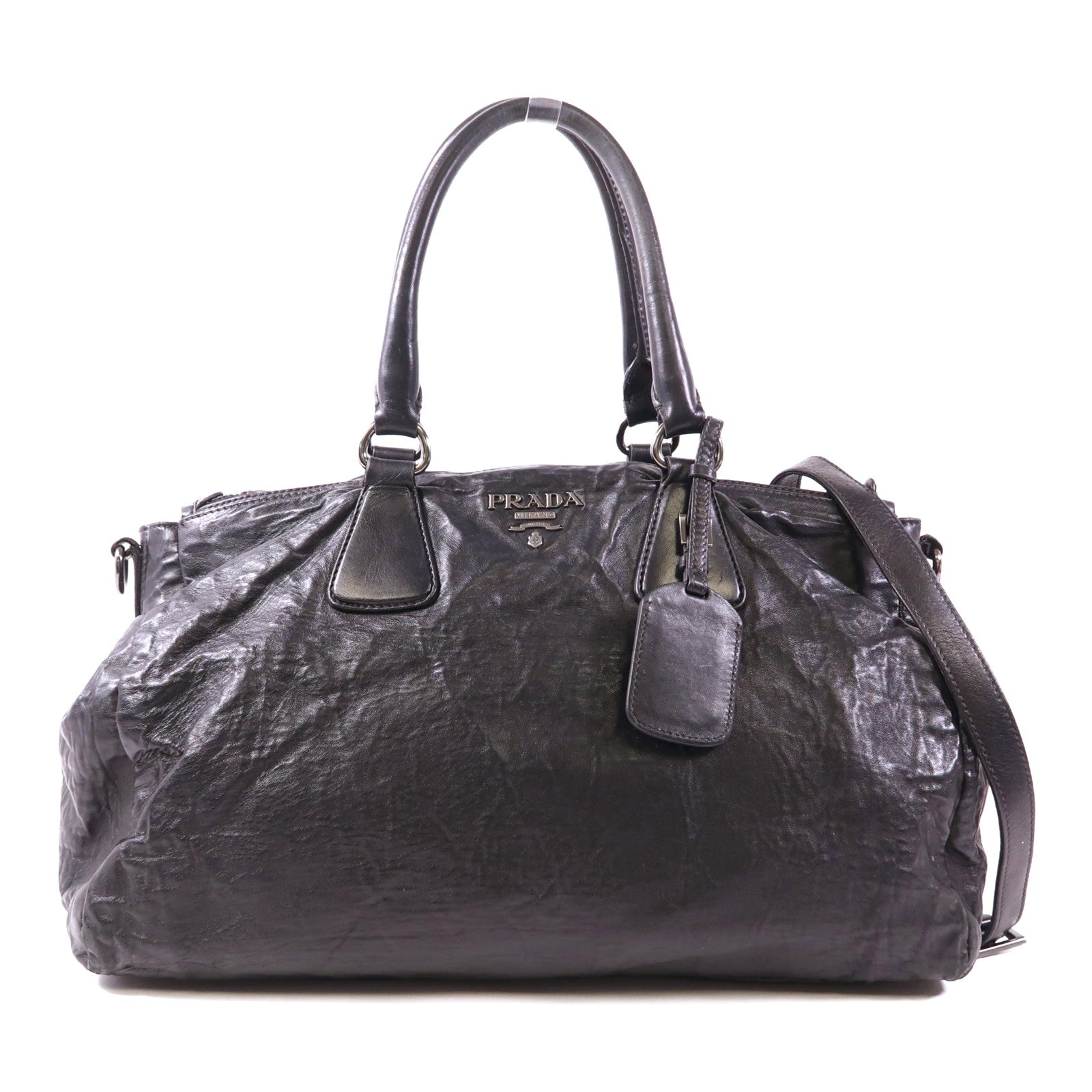 PRADA 牛皮皮革2 Way Bag手挽肩背兩用袋