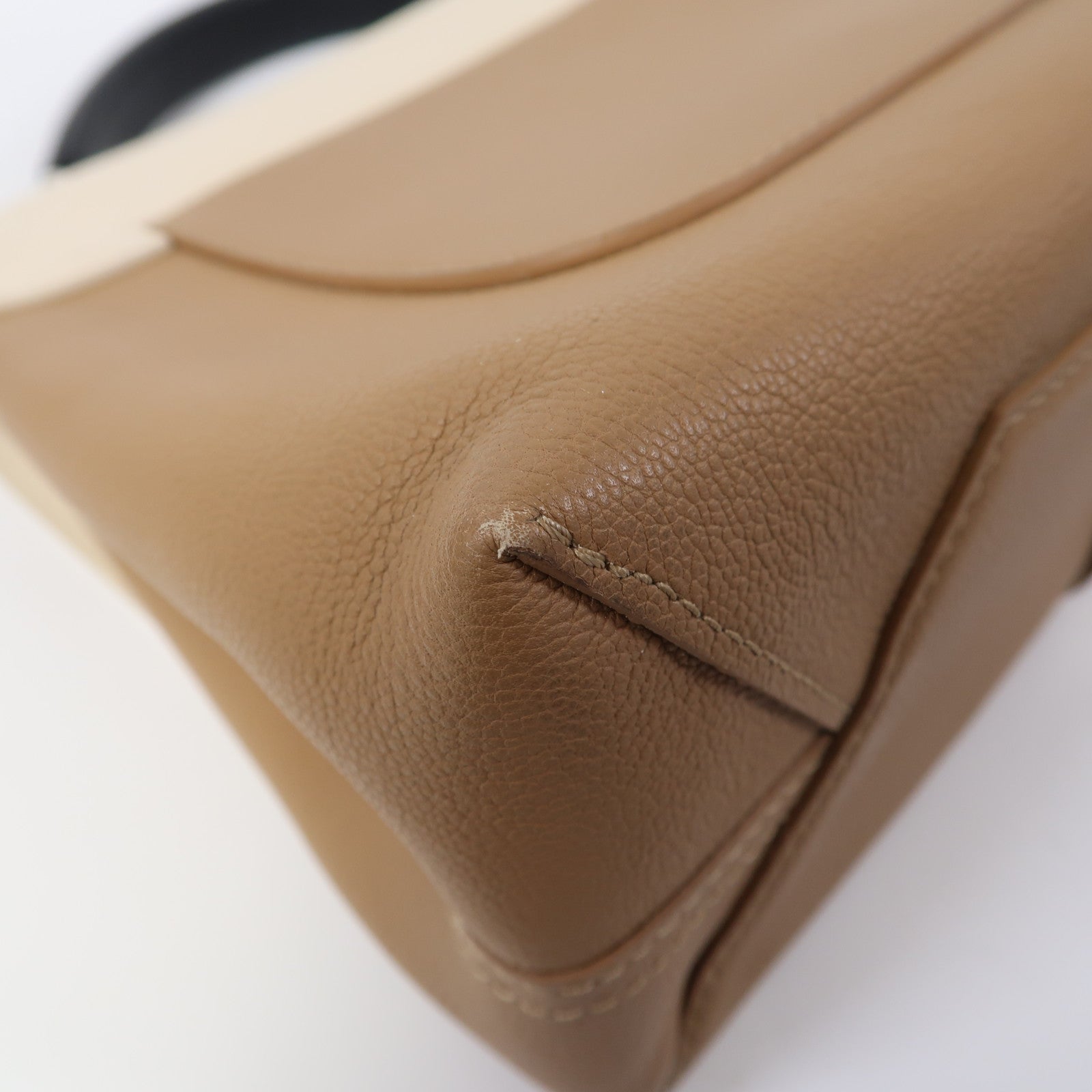 LOUIS VUITTON 【激減優惠】牛皮皮革Very One Handle銀扣手挽肩背兩用袋米色