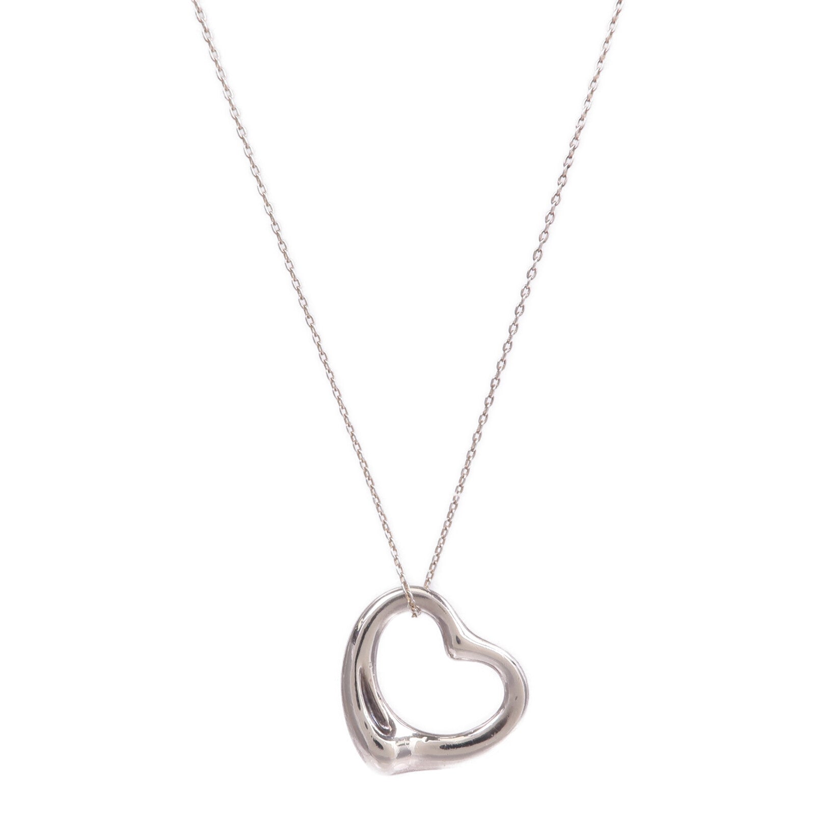 TIFFANY&CO 925純銀Elsa Peretti Open Heart Necklace項鍊