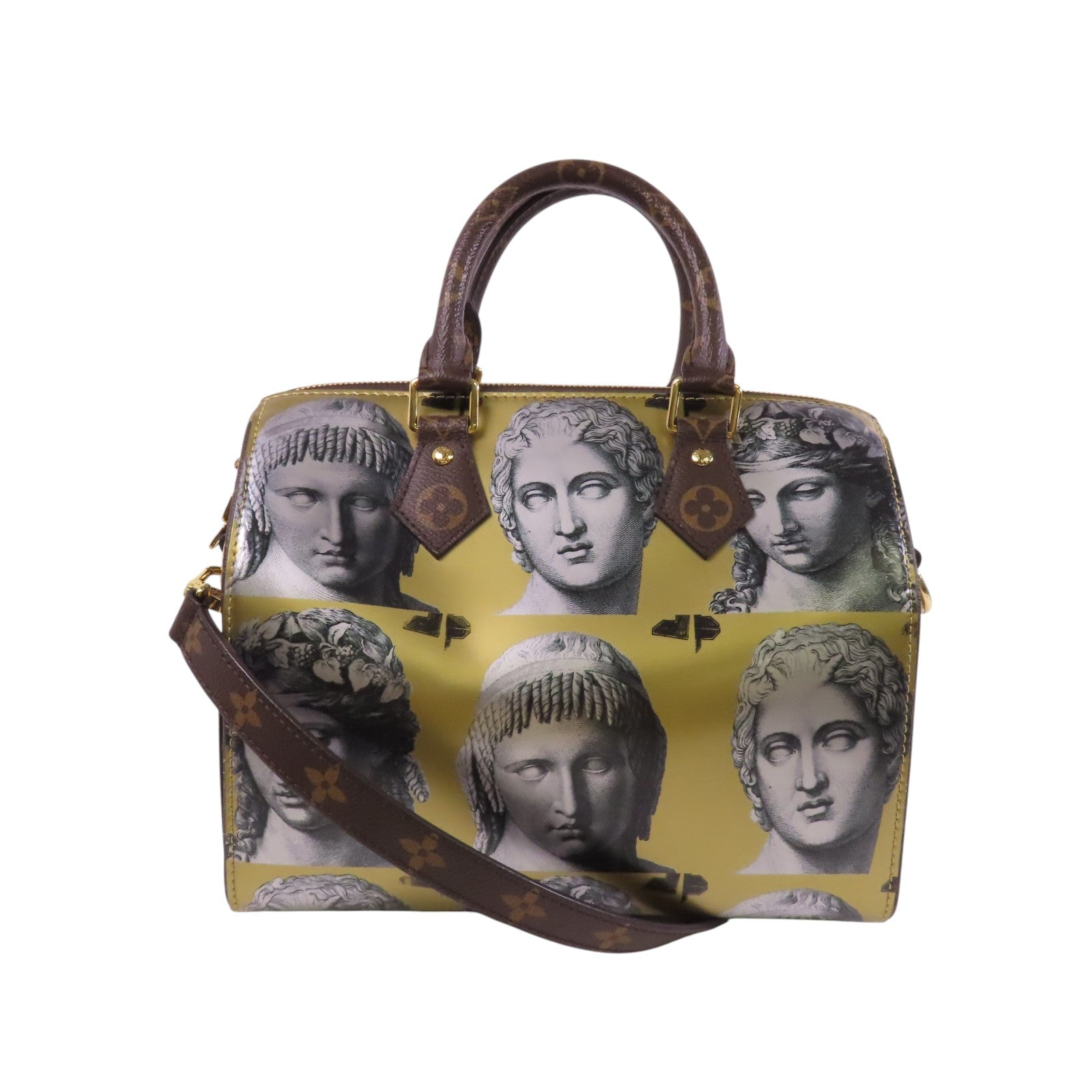 LOUIS VUITTON 塗層帆布Vuitton Fornasetti金扣手挽肩背兩用袋