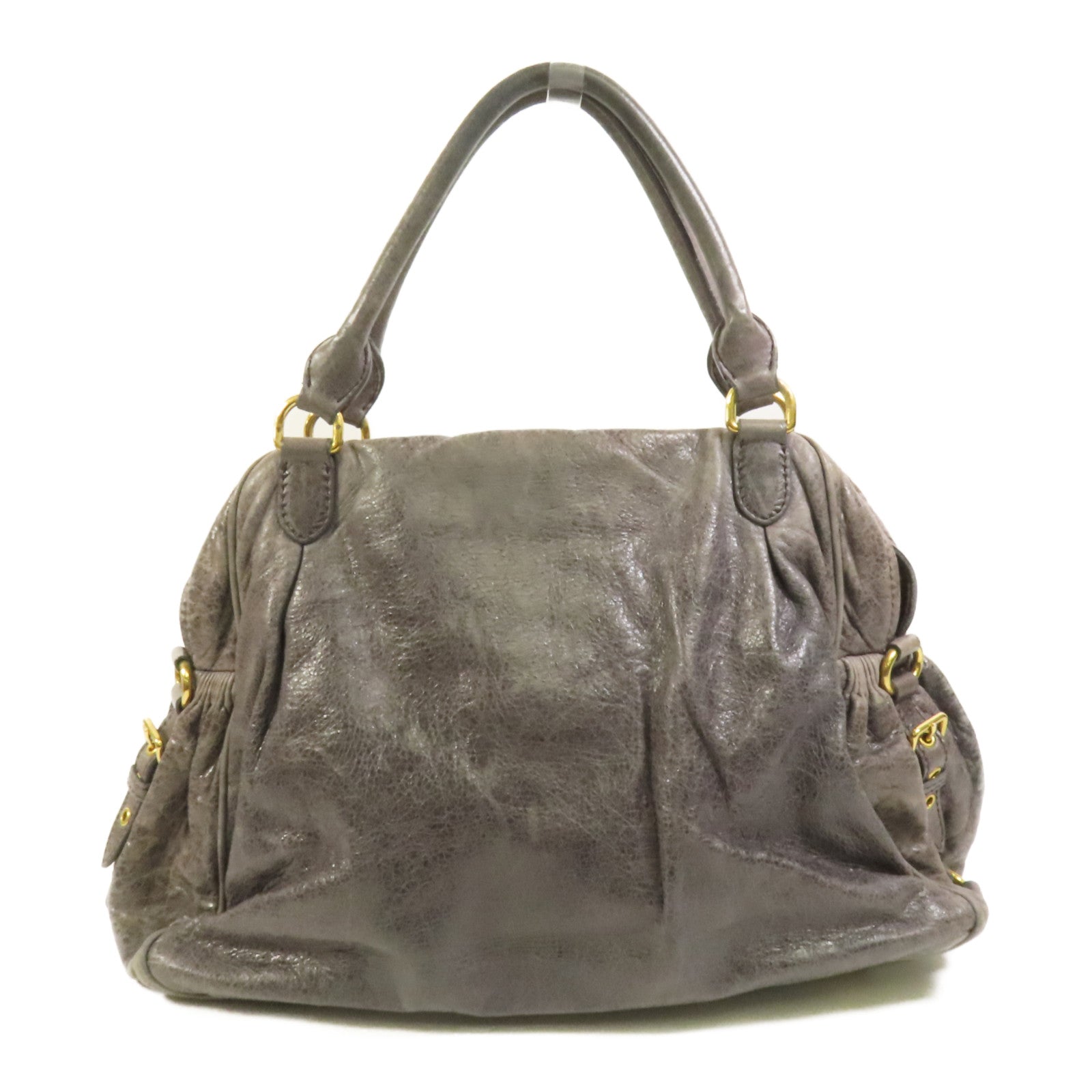 Miu Miu 牛皮皮革Handbag金扣手挽袋