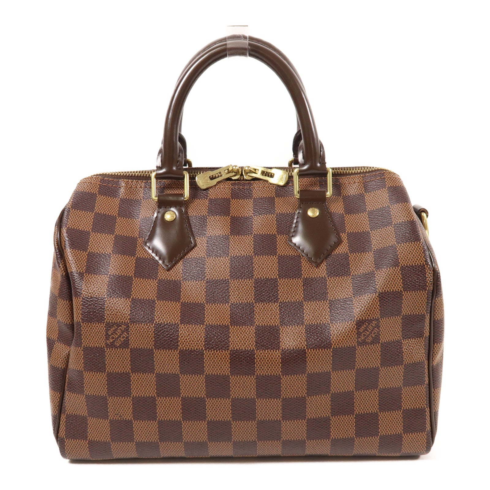 LOUIS VUITTON Damier Ebene Speedy Bandouliere 25手挽肩背兩用袋