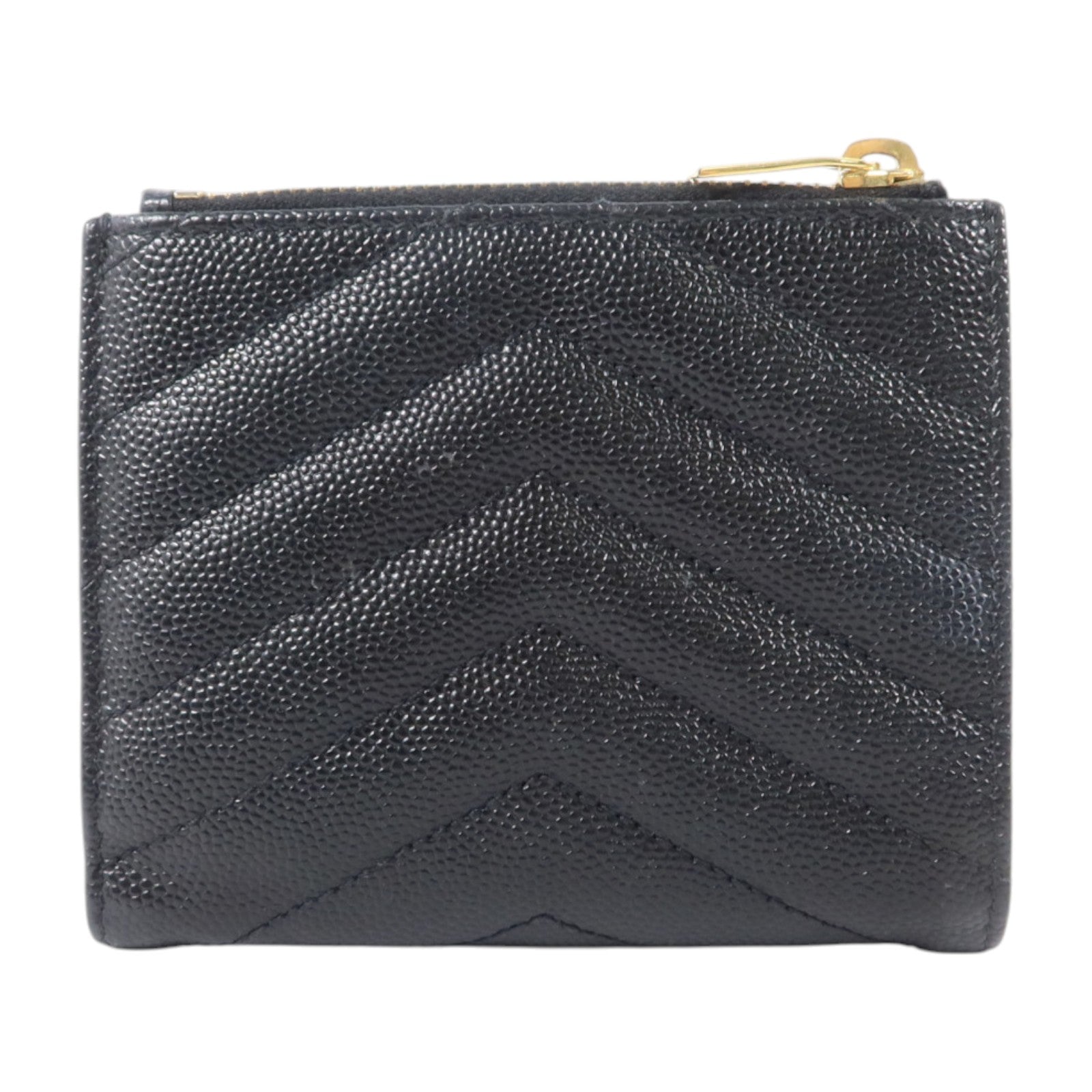 YVES SAINT LAURENT 牛皮皮革Cassandre Monogram Wallet金扣錢包