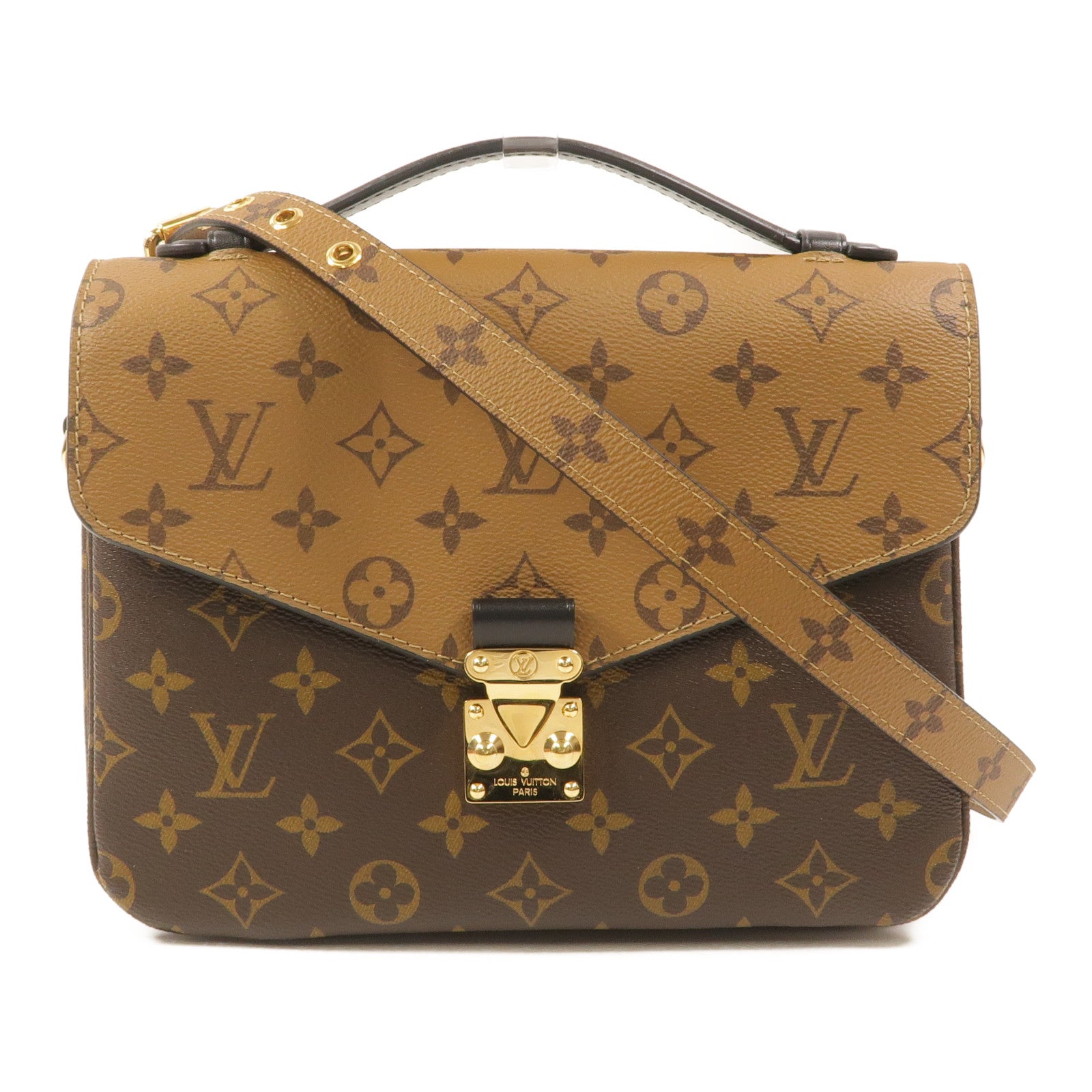LOUIS VUITTON Monogram Reverse Pochette Metis手挽肩背兩用袋