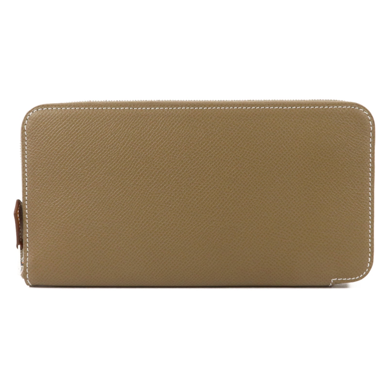 HERMES Epsom皮革Silk In Long Wallet長錢包Etoupe