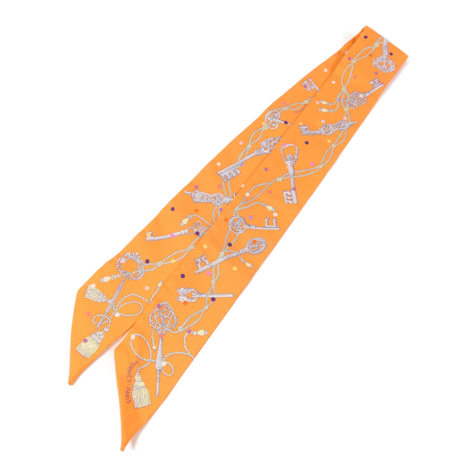 HERMES 絲質Twilly絲巾