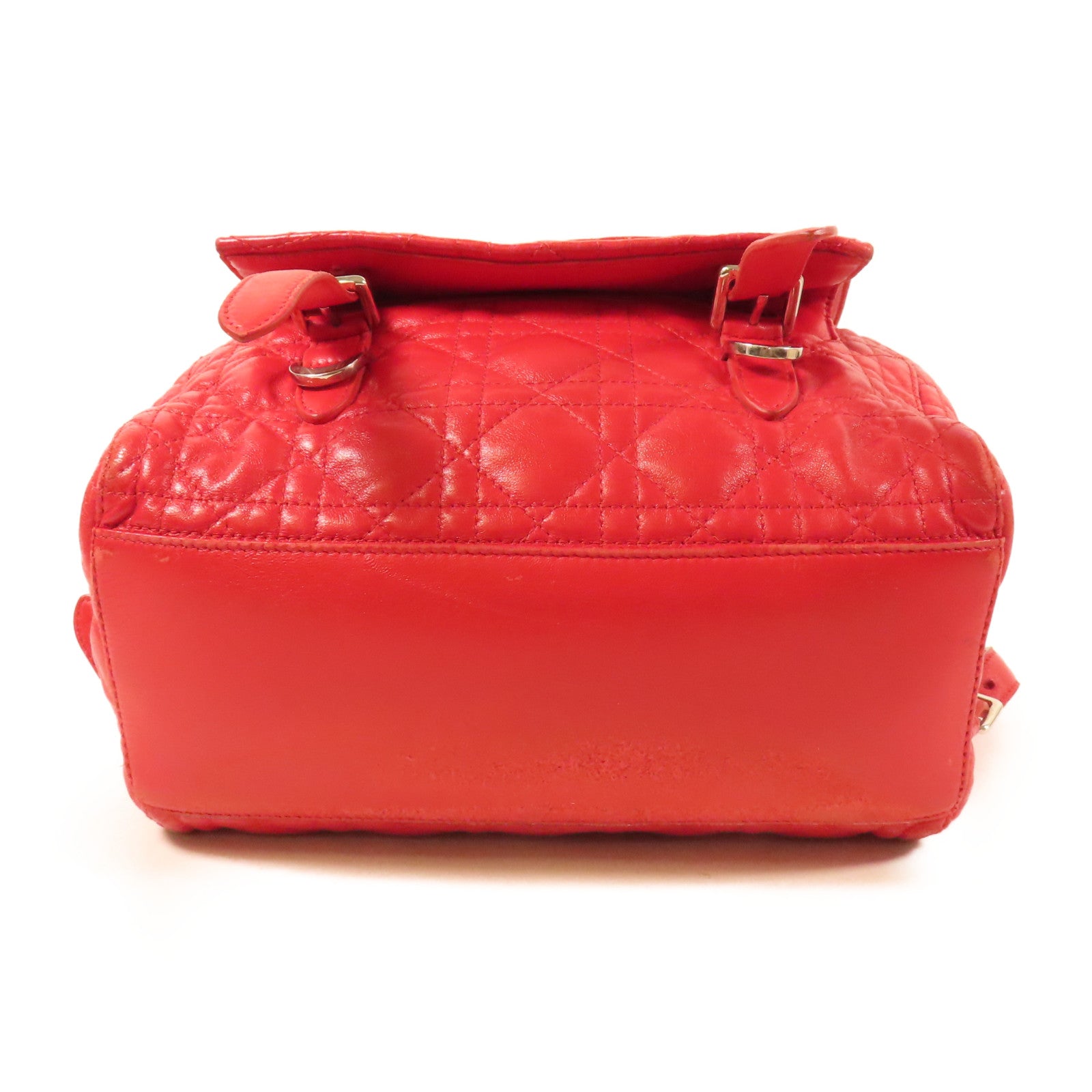 Dior 羊皮皮革Backpack銀扣背包