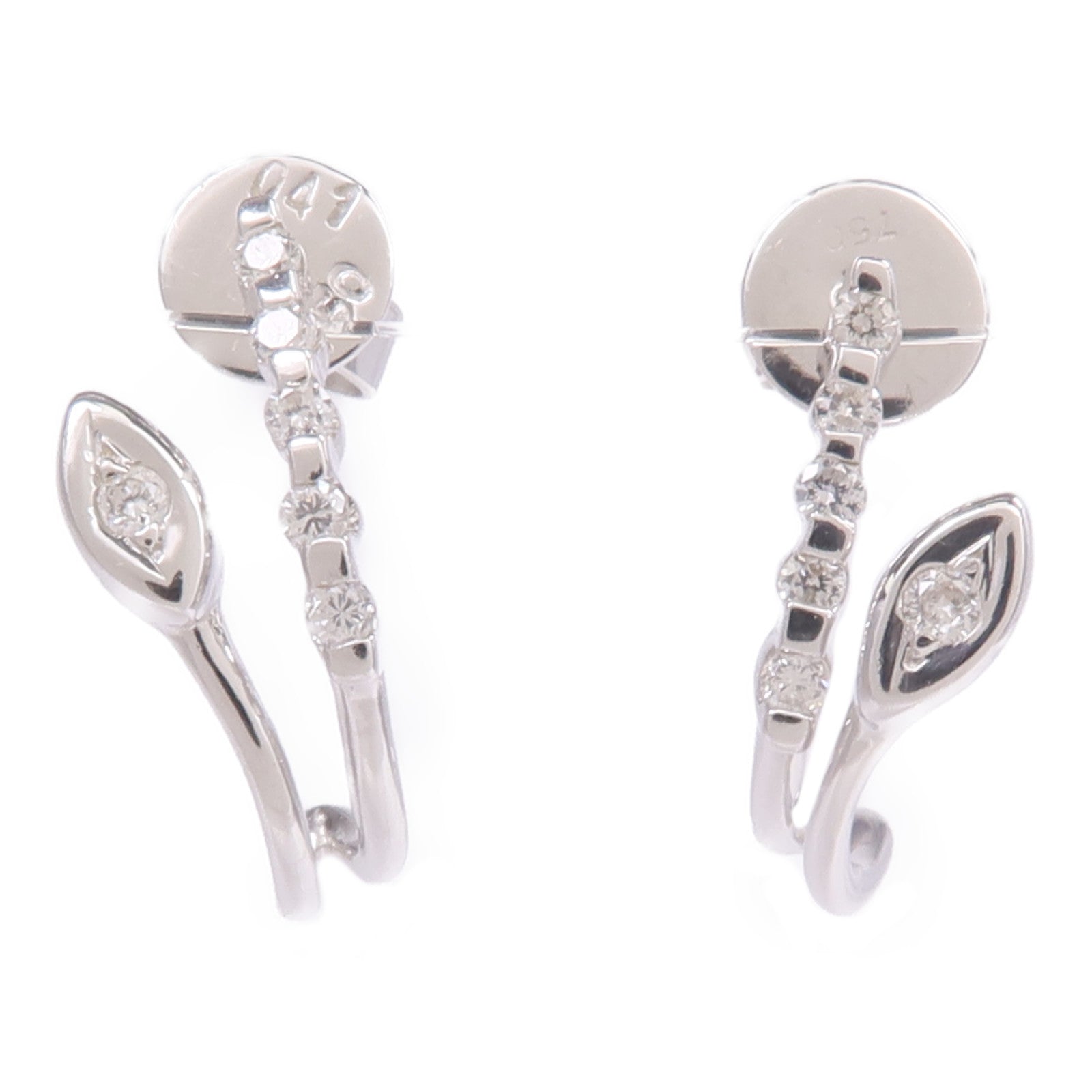 JEWELRY 18K白金Diamond Earrings鑽石耳環