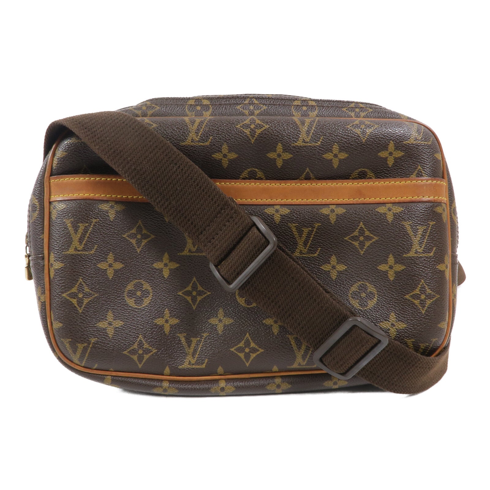 LOUIS VUITTON Monogram Reporter PM金扣肩背袋