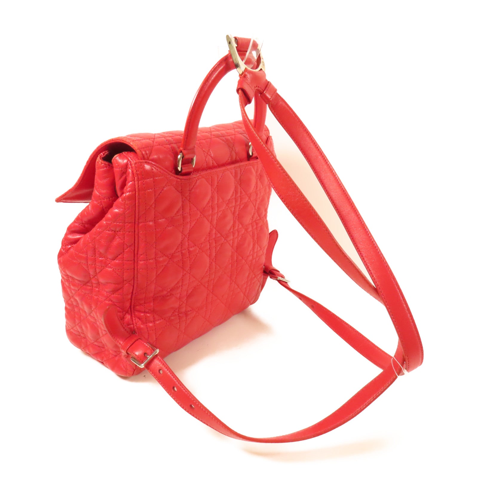 Dior 羊皮皮革Backpack銀扣背包