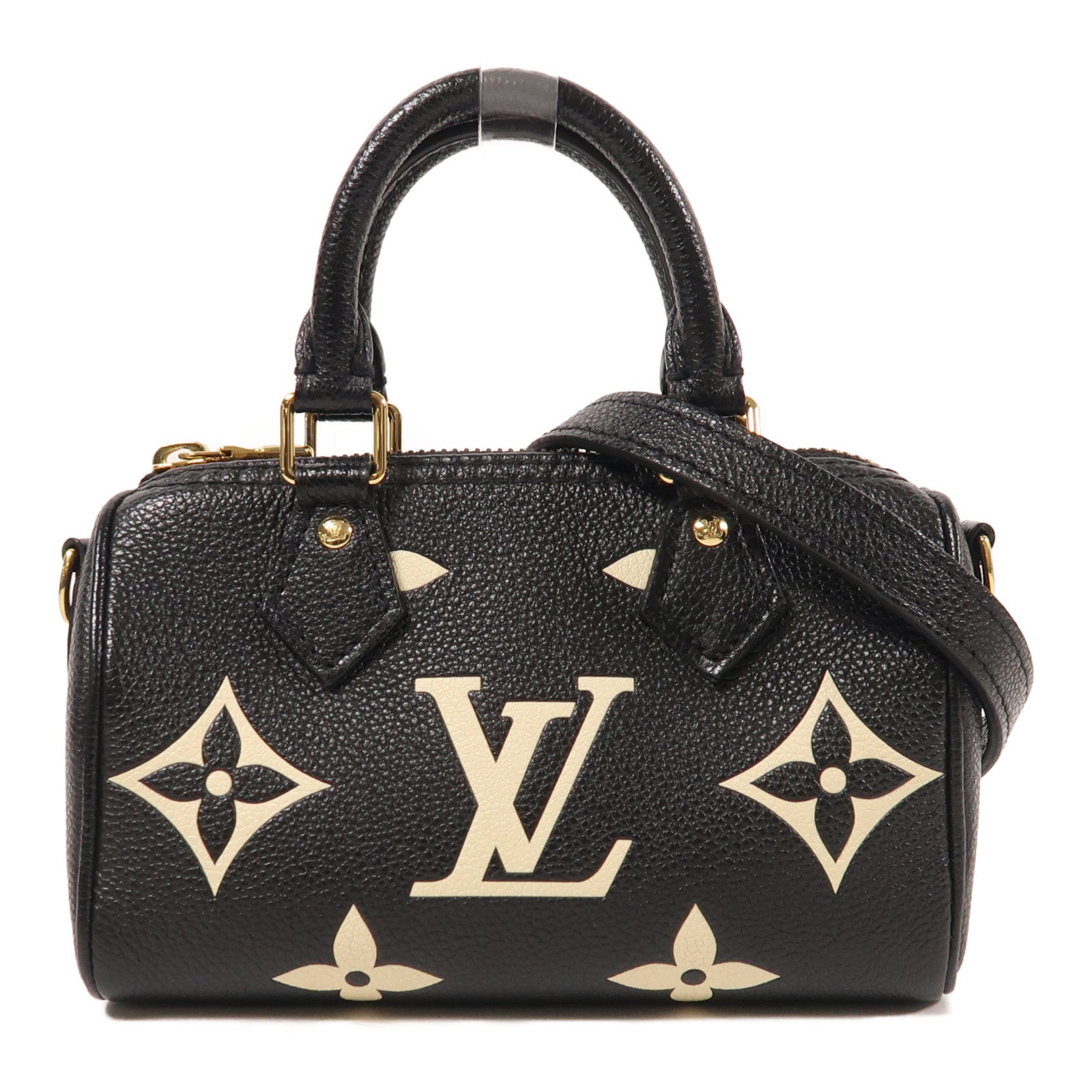 LOUIS VUITTON Monogram Empreinte Nano Speedy金扣手挽肩背兩用袋