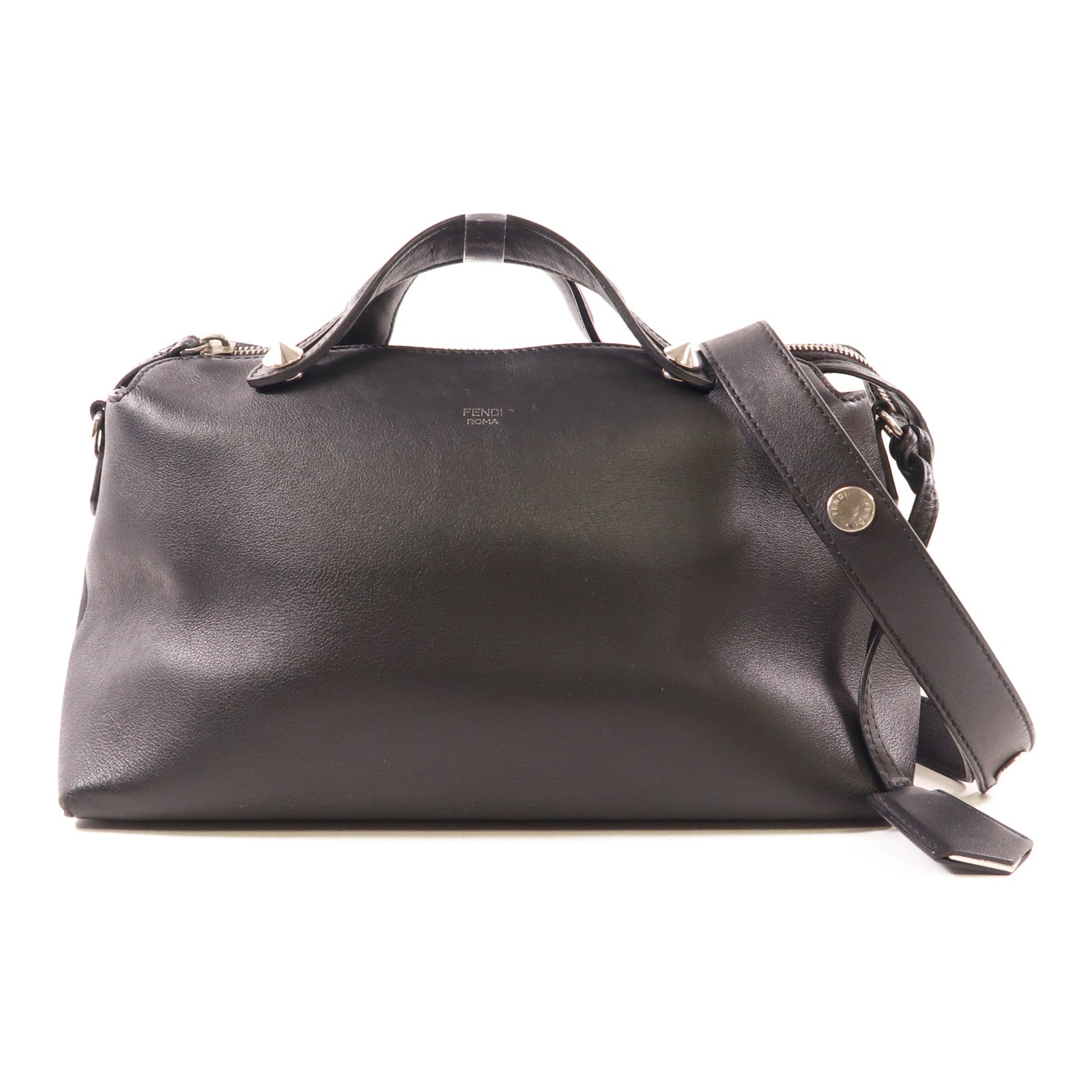 FENDI SHW By The Way 2 Way Shoulder Bag 8BL124 Calfskin Leather Black