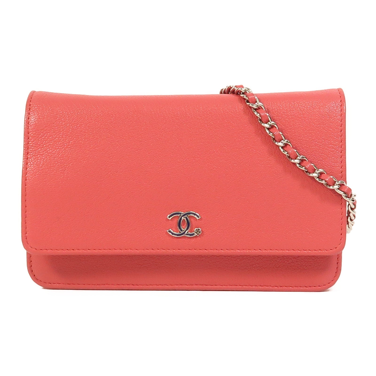 CHANEL 牛皮皮革WOC Wallet On Chain鏈帶肩背袋