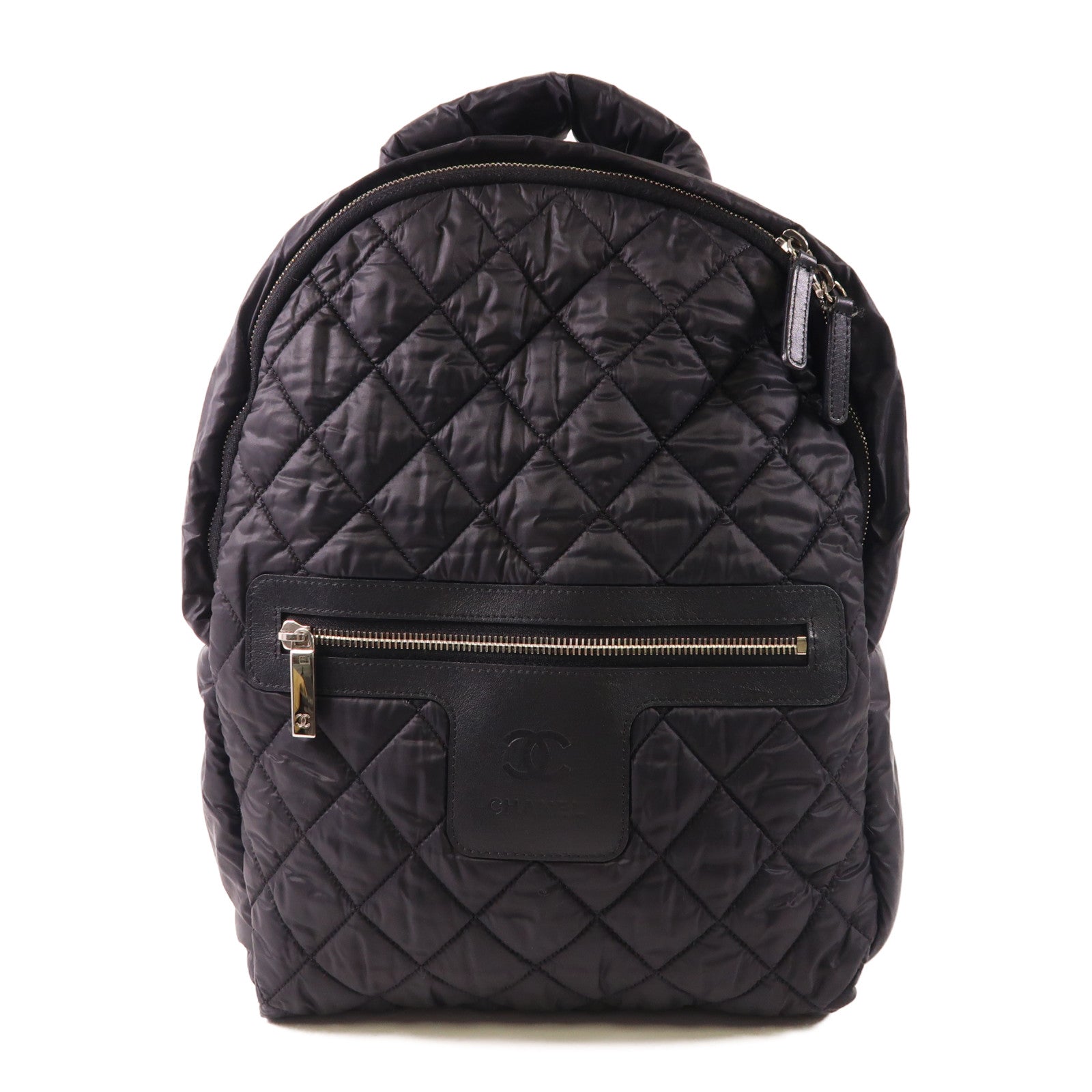 CHANEL 尼龍Coco Cocoon Backpack銀扣背包