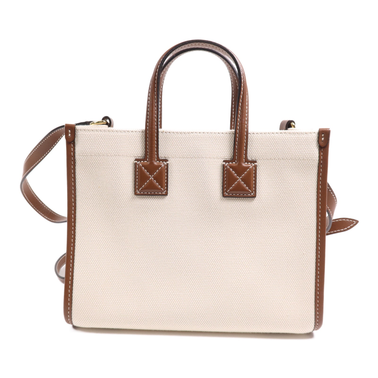 BURBERRY 帆布Freya金扣手挽肩背兩用袋