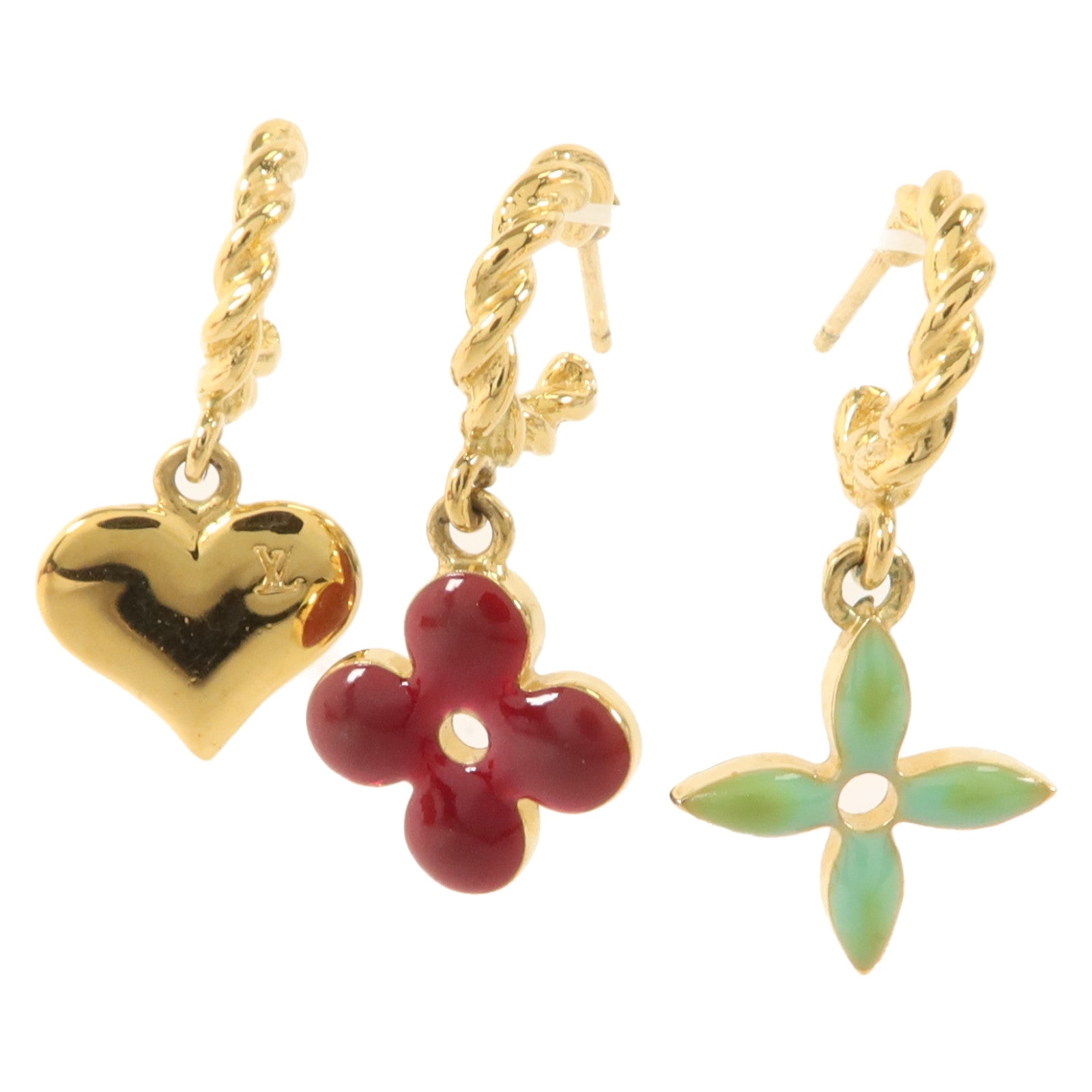 LOUIS VUITTON 銅/琺瑯Sweet Monogram Earrings耳環