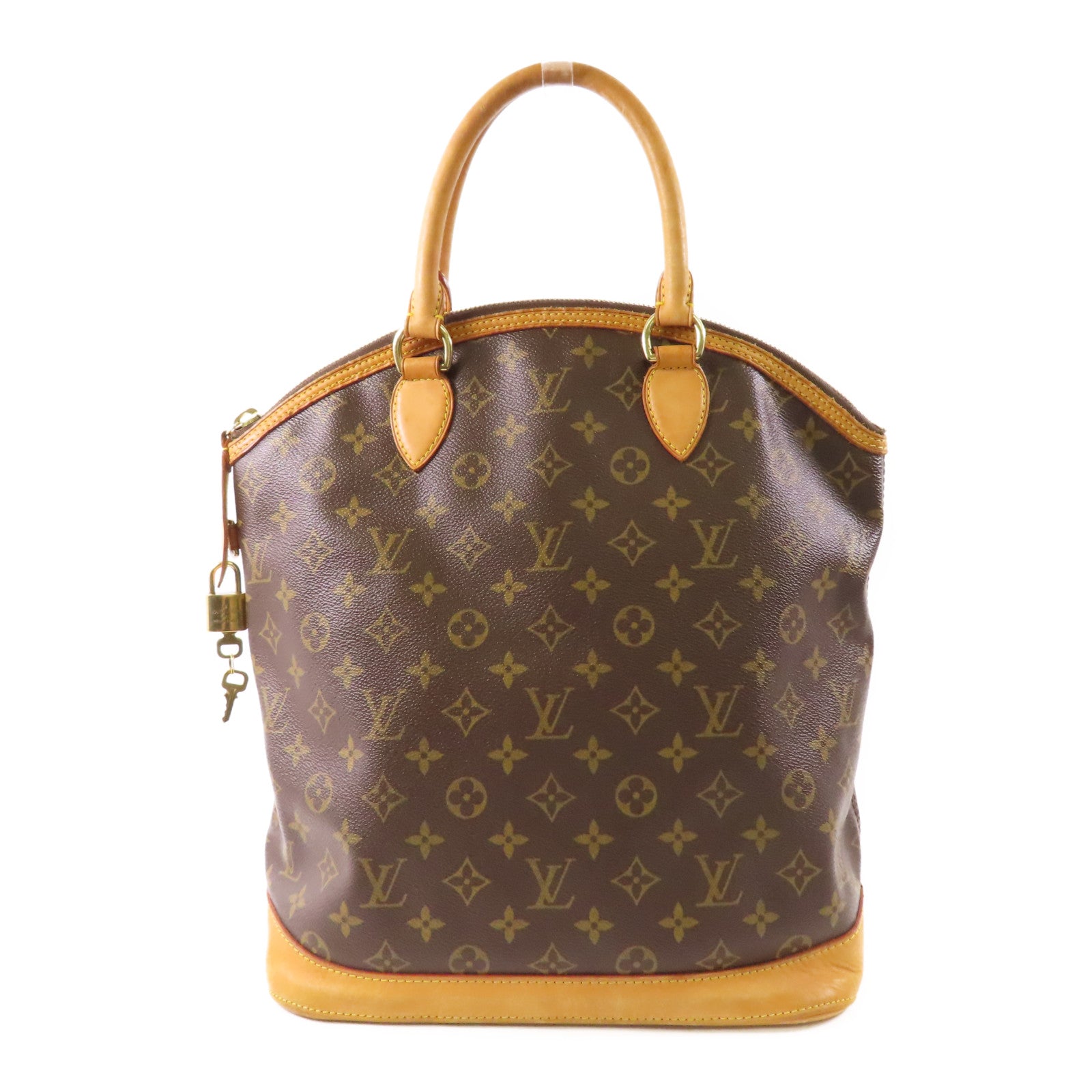 LOUIS VUITTON LV GHW Lockit Vertical Hand Bag M40103 Monogram Brown
