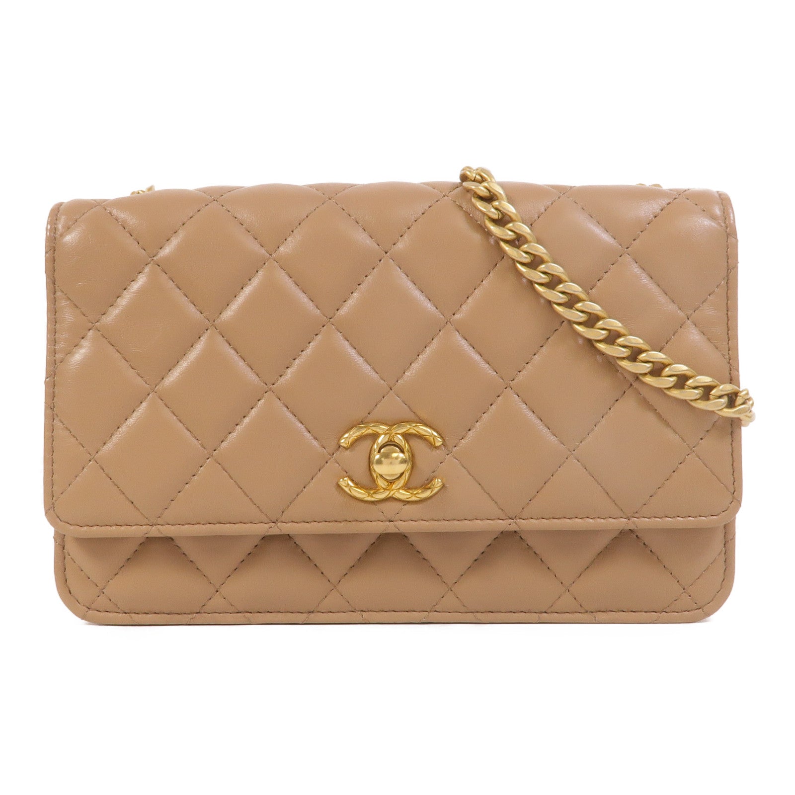 CHANEL 羊皮皮革WOC Wallet On Chain鏈帶肩背袋