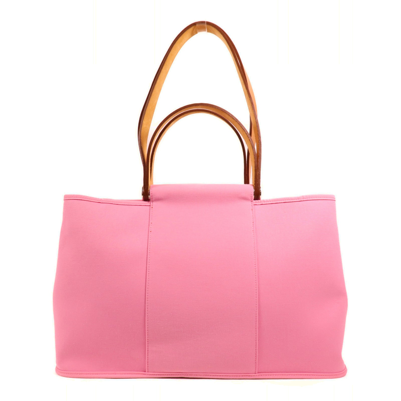 HERMES 帆布Cabag銀扣手挽肩背兩用袋