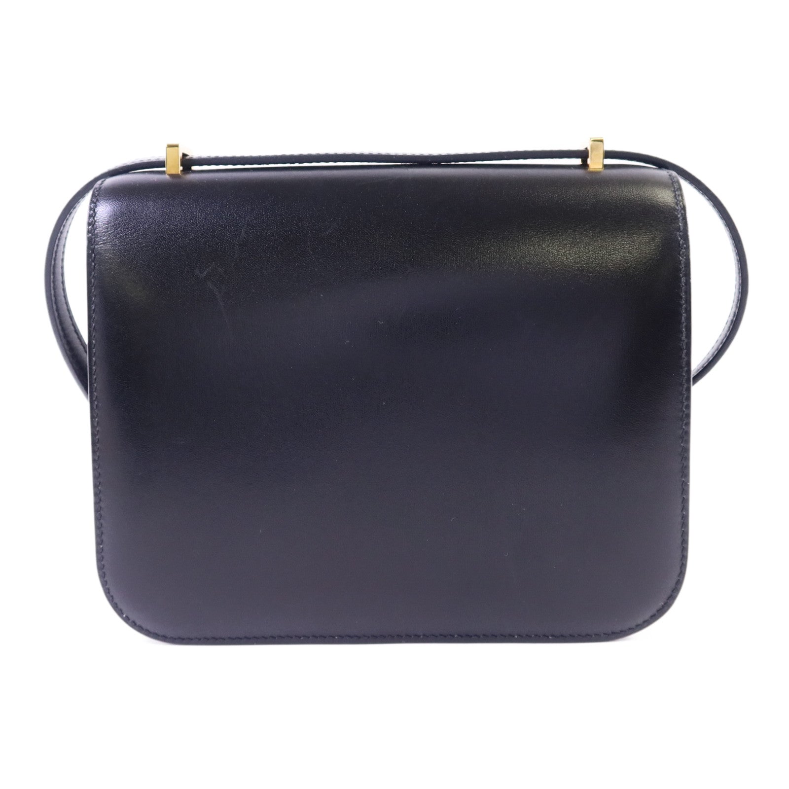 HERMES Box Calf皮革Constance Mini金扣肩背袋Noir