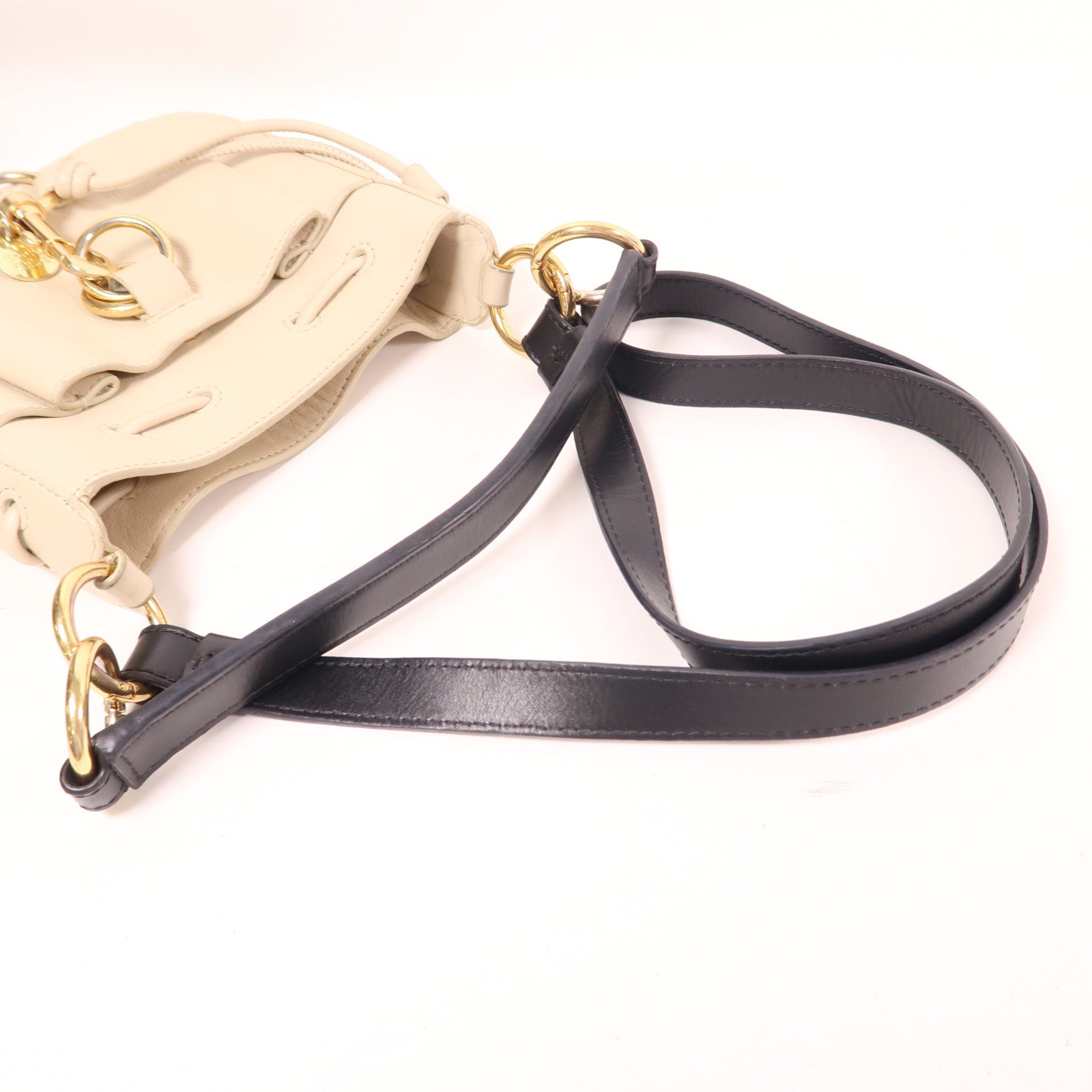 SEE BY CHLOE 牛皮皮革2 Way Shoulder金扣手挽肩背兩用袋