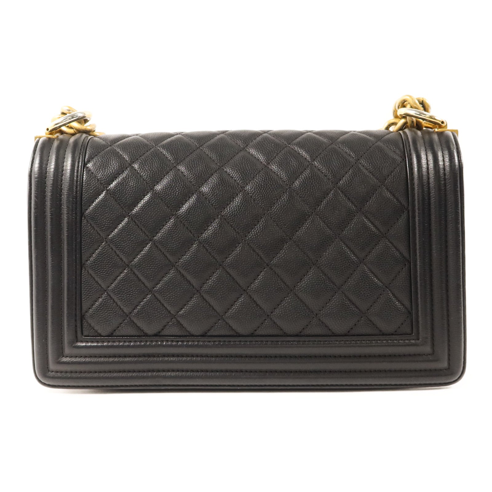 CHANEL 【激減優惠】牛皮皮革Boy25金扣鏈帶肩背袋