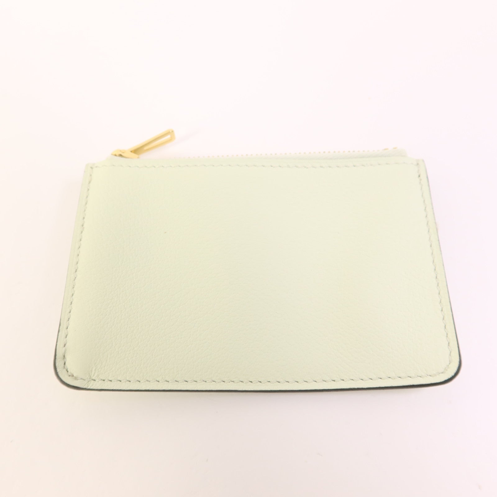 HERMES Evercolor皮革Roulis Slim金扣手拿包Gold