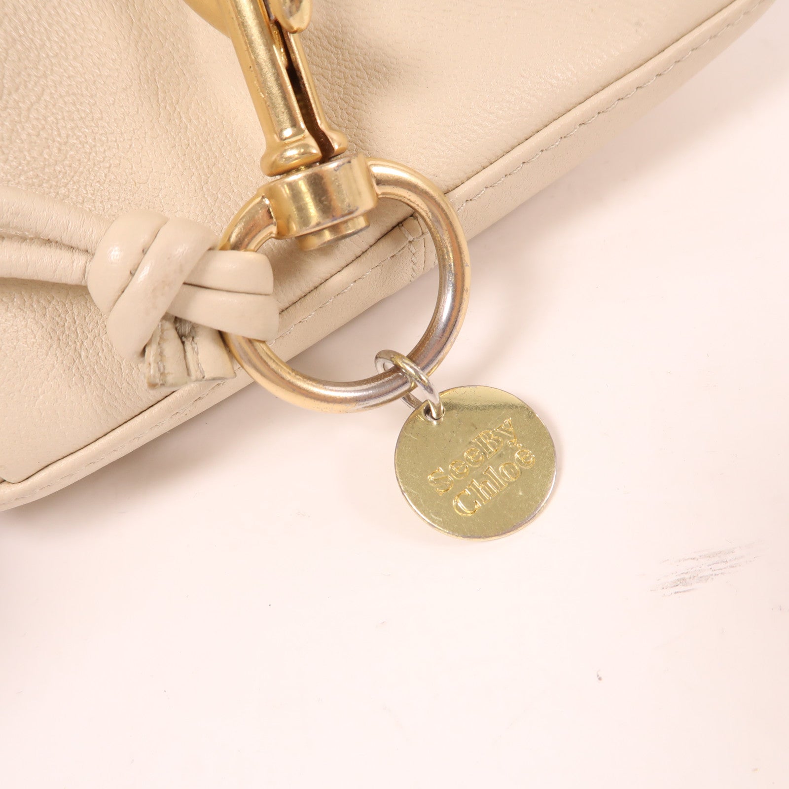 SEE BY CHLOE 牛皮皮革2 Way Shoulder金扣手挽肩背兩用袋