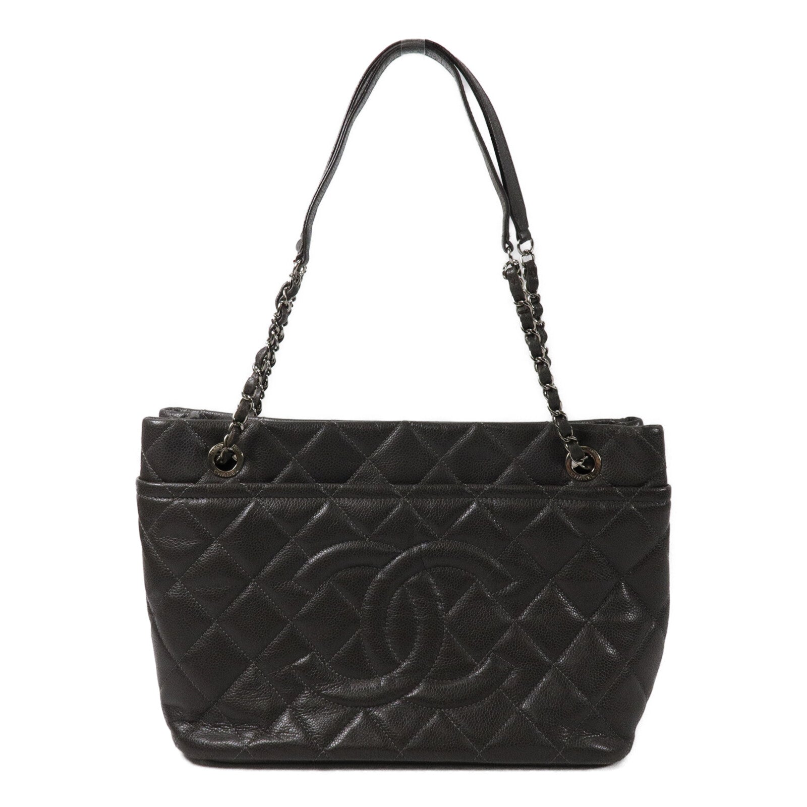 CHANEL 牛皮皮革CC Timeless Chain Tote鏈帶手挽袋
