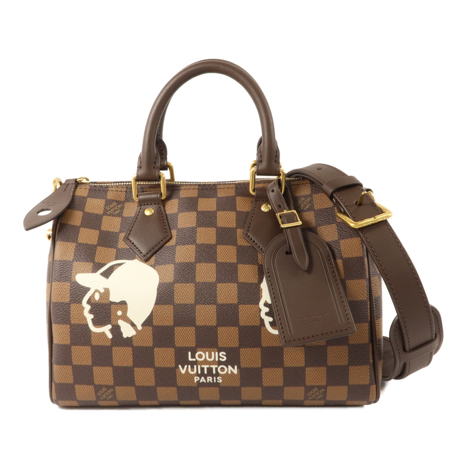 LOUIS VUITTON Damier Speedy 25 Bandouliere手挽肩背兩用袋