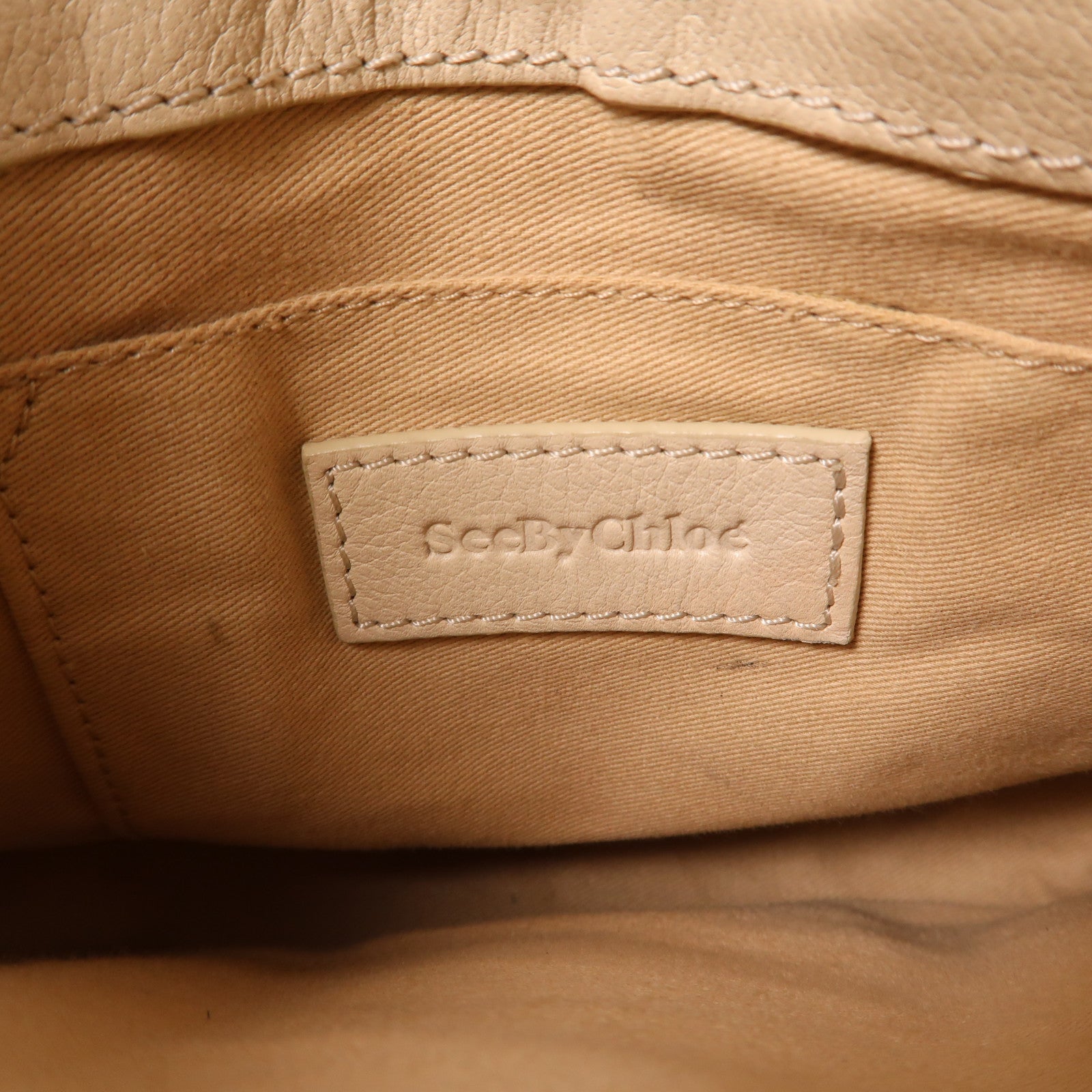 SEE BY CHLOE 牛皮皮革2 Way Shoulder金扣手挽肩背兩用袋