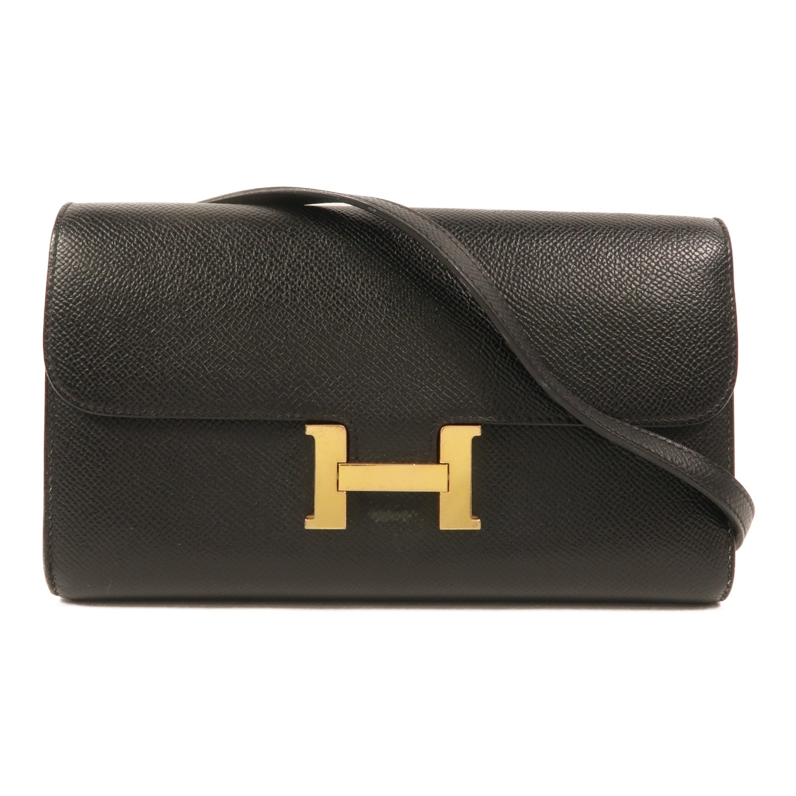 HERMES 皮革Constance To Go肩背袋Noir