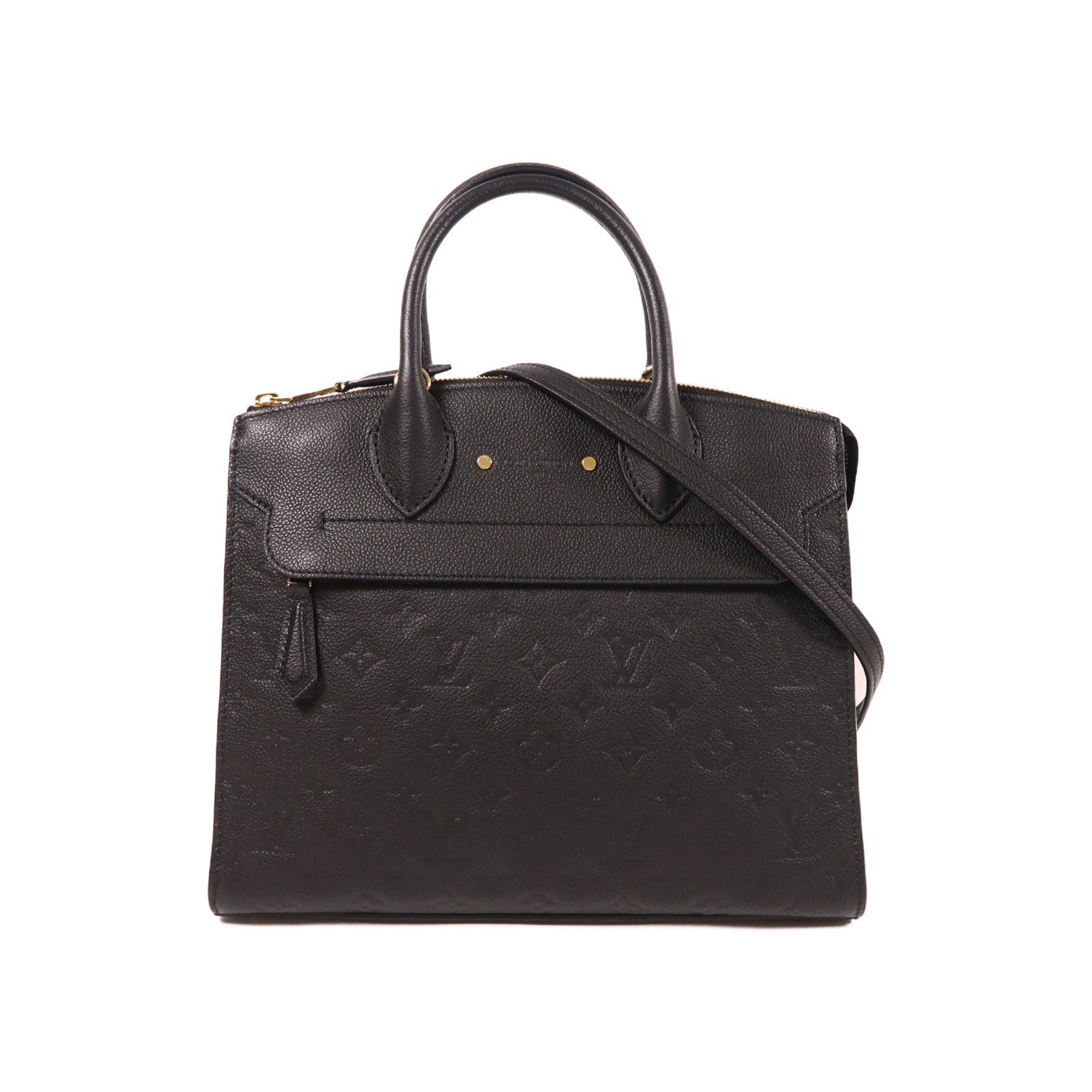 LOUIS VUITTON Monogram Empreinte Pont Neuf MM金扣手挽肩背兩用袋