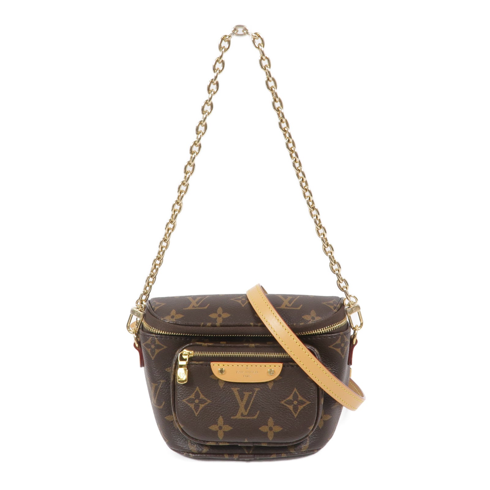 LOUIS VUITTON Monogram Mini Bumbag手挽肩背兩用袋棕色