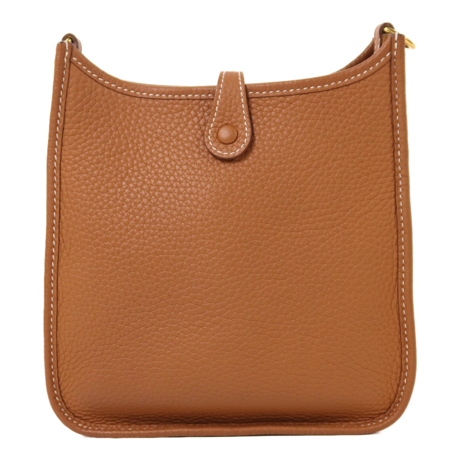 HERMES Clemence皮革Evelyne TPM金扣肩背袋Gold