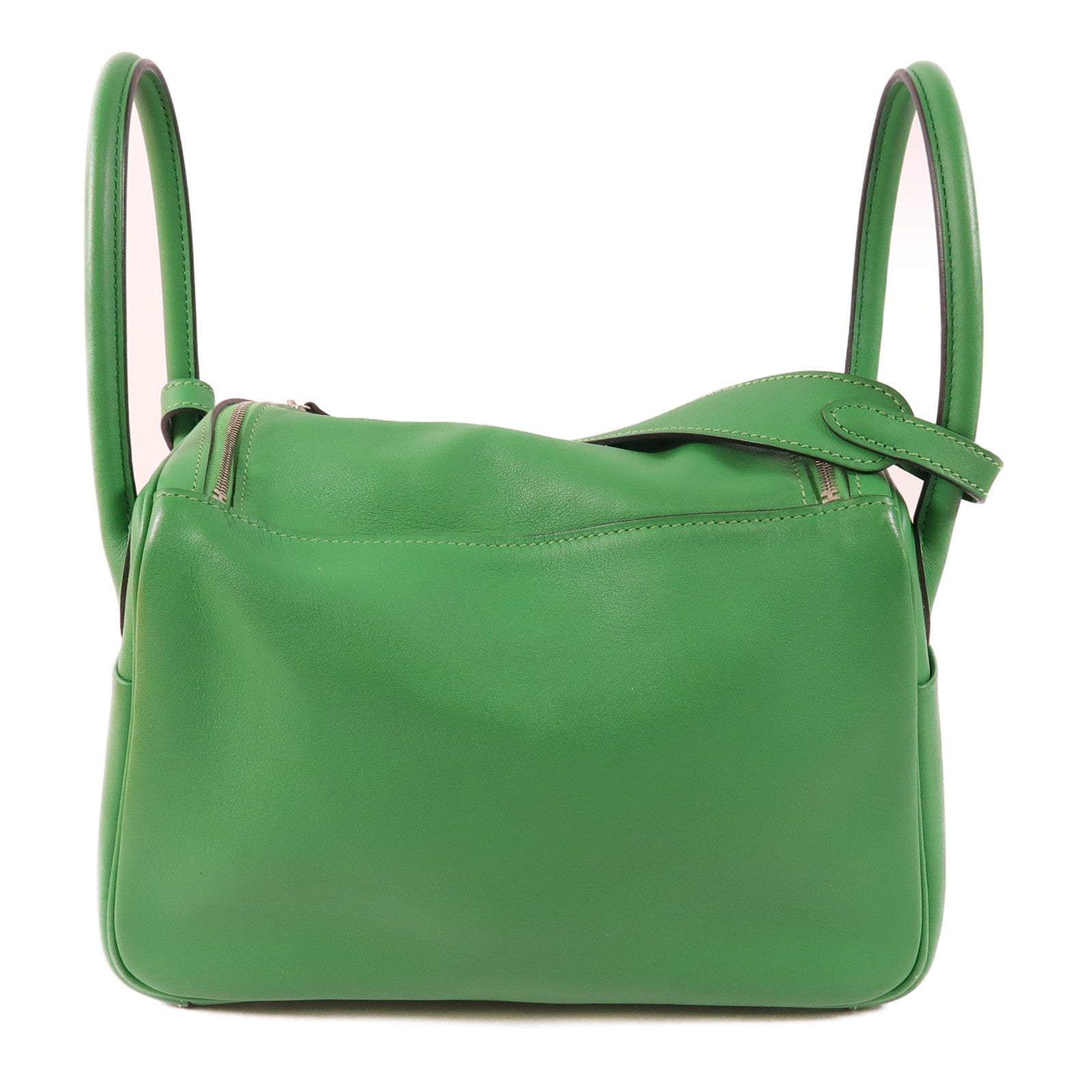 HERMES PHW Lindy 26 2Way Shoulder Hand Bag Veau Swift Leather Stamp R 1K Bamboo