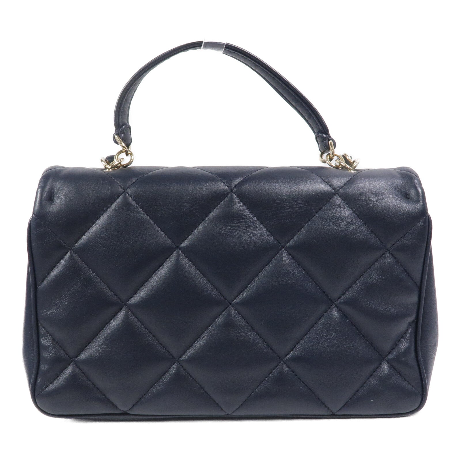 CHANEL 羊皮皮革Top Handle Flap手挽肩背兩用袋