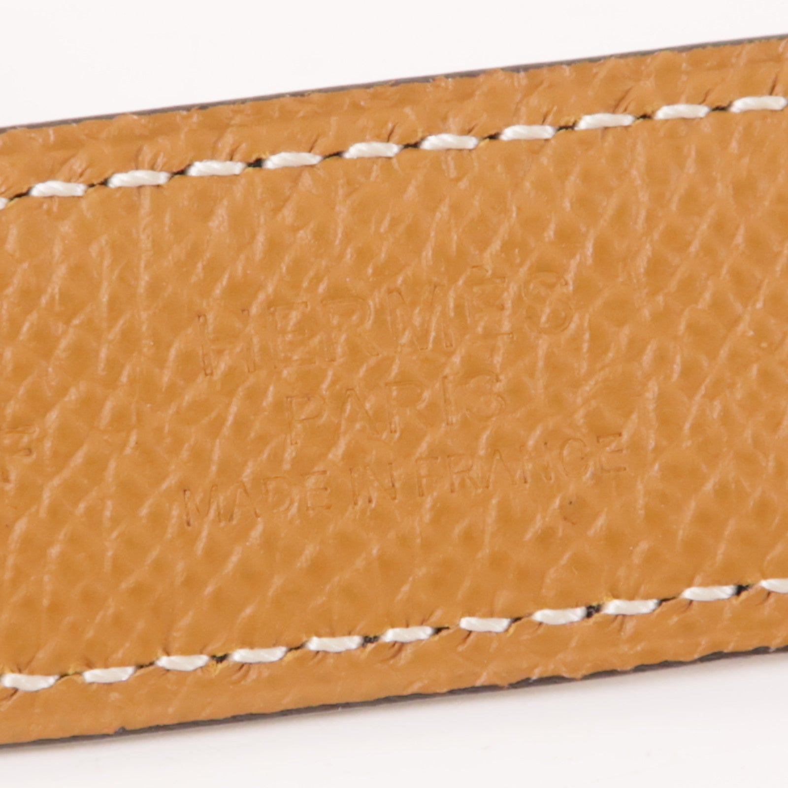 HERMES Epsom/Swift皮革Surmer Reversible金扣皮帶Noir/Gold