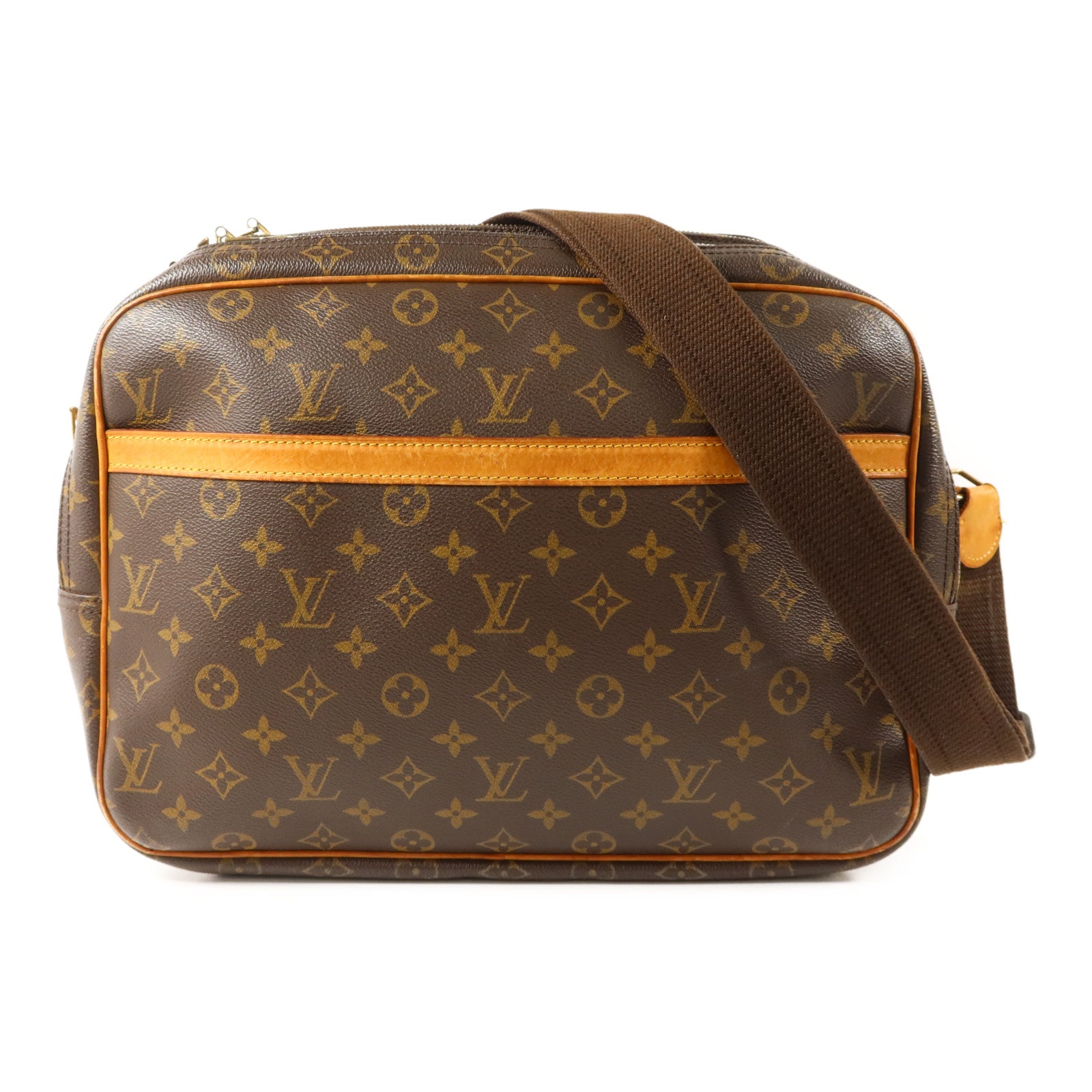 LOUIS VUITTON 【激減優惠】Monogram Reporter GM金扣肩背袋