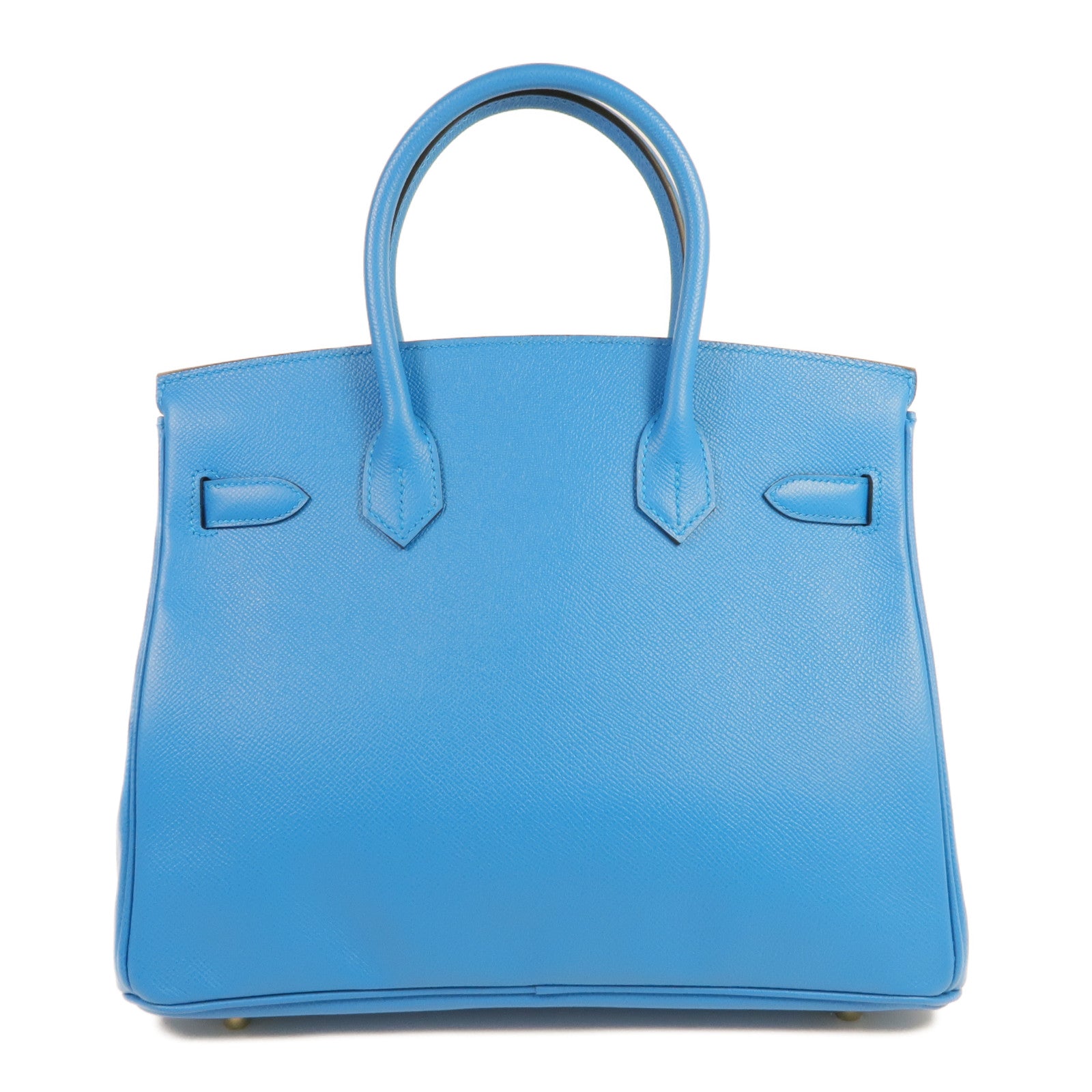 HERMES Epsom皮革Birkin 30金扣手挽袋Bleu Zanzibar